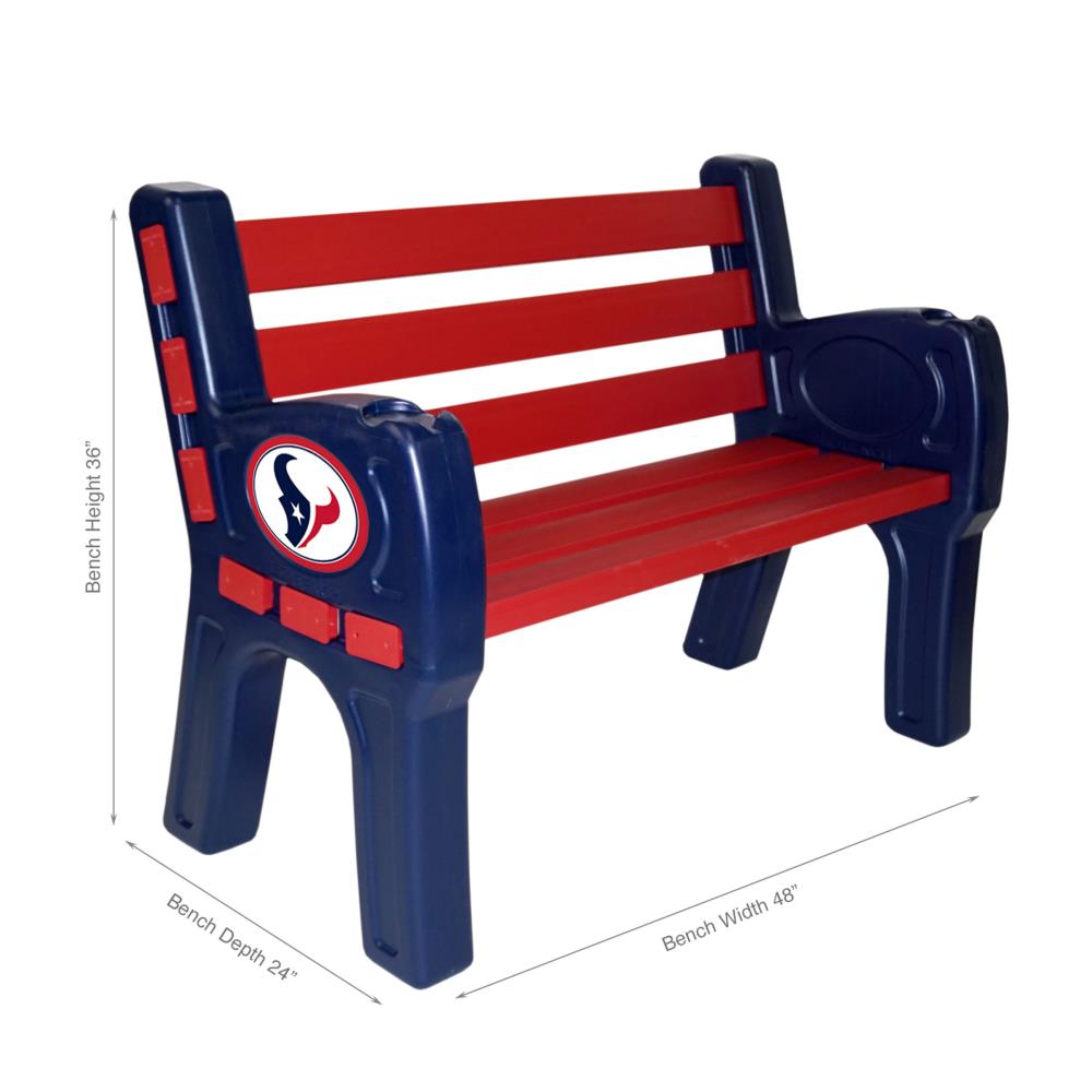 Imperial International Houston Texans 48-in L NFL Recycled Plastic Park  Bench in the Park Benches department at