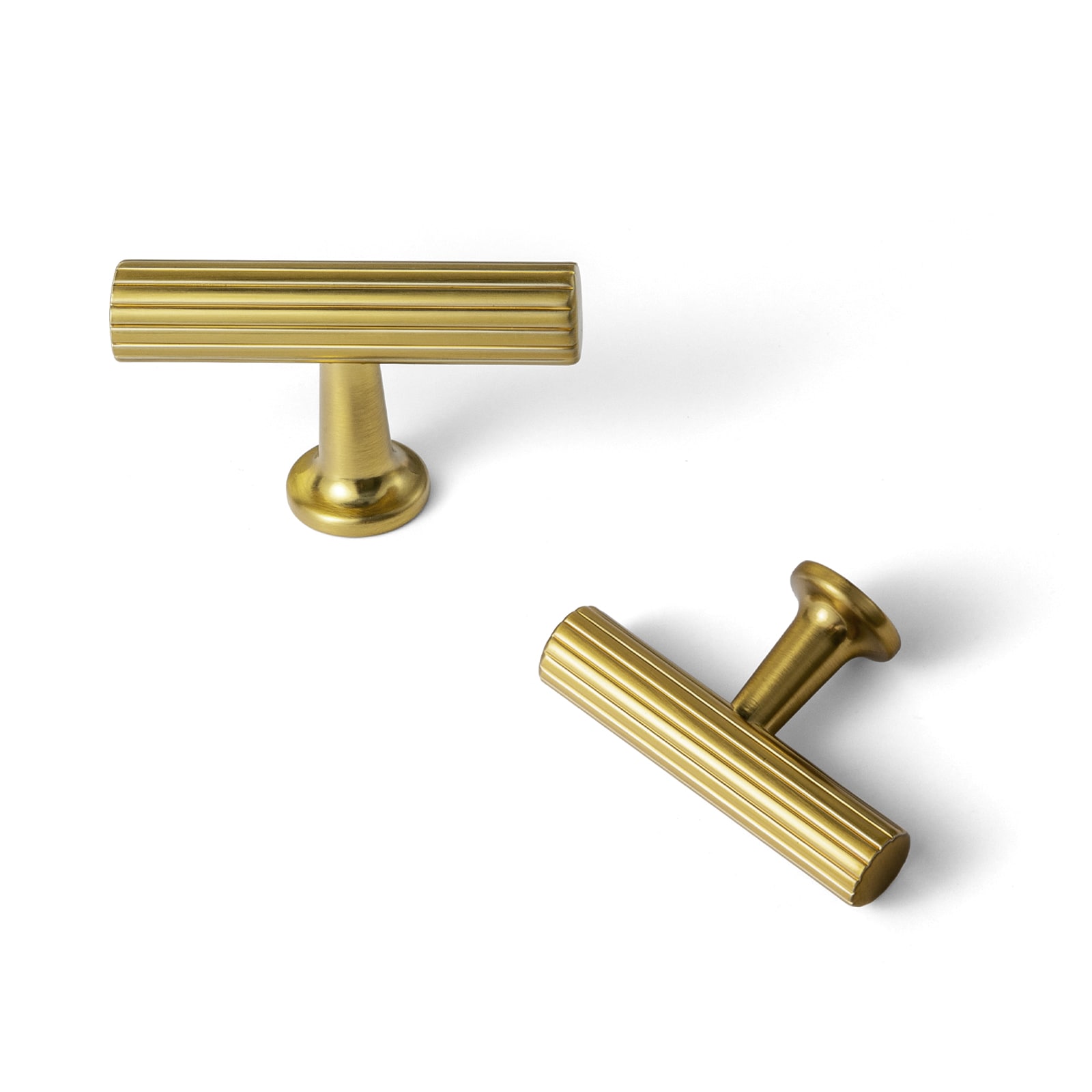 Miaokesen 9596LSJ-T-DK 2-3/16-in Brushed Gold Mushroom Modern Cabinet Knob 6 -Pack