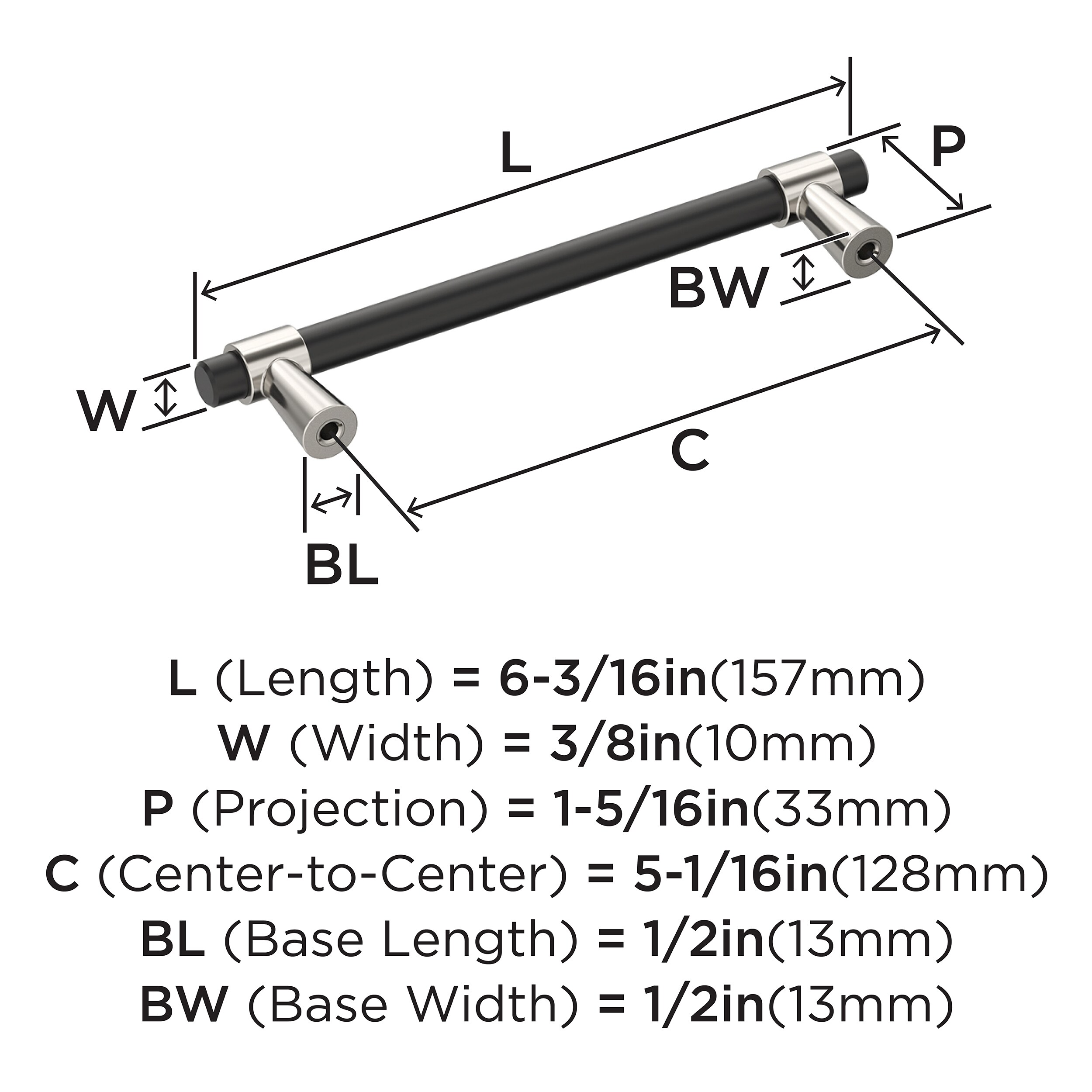 Amerock BP36859FBPN Cabinet-Pulls - View #3