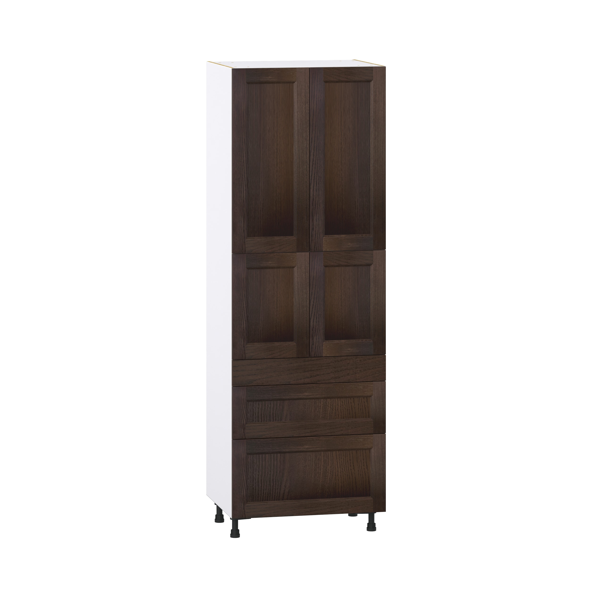 Hugo&Borg DST3D302489.5I2-MO Montclaire 30-in W x 89.5-in H x 24-in D Wood 5 -Drawers Pantry Fully assembled Cabinet (Recessed Panel Shaker)