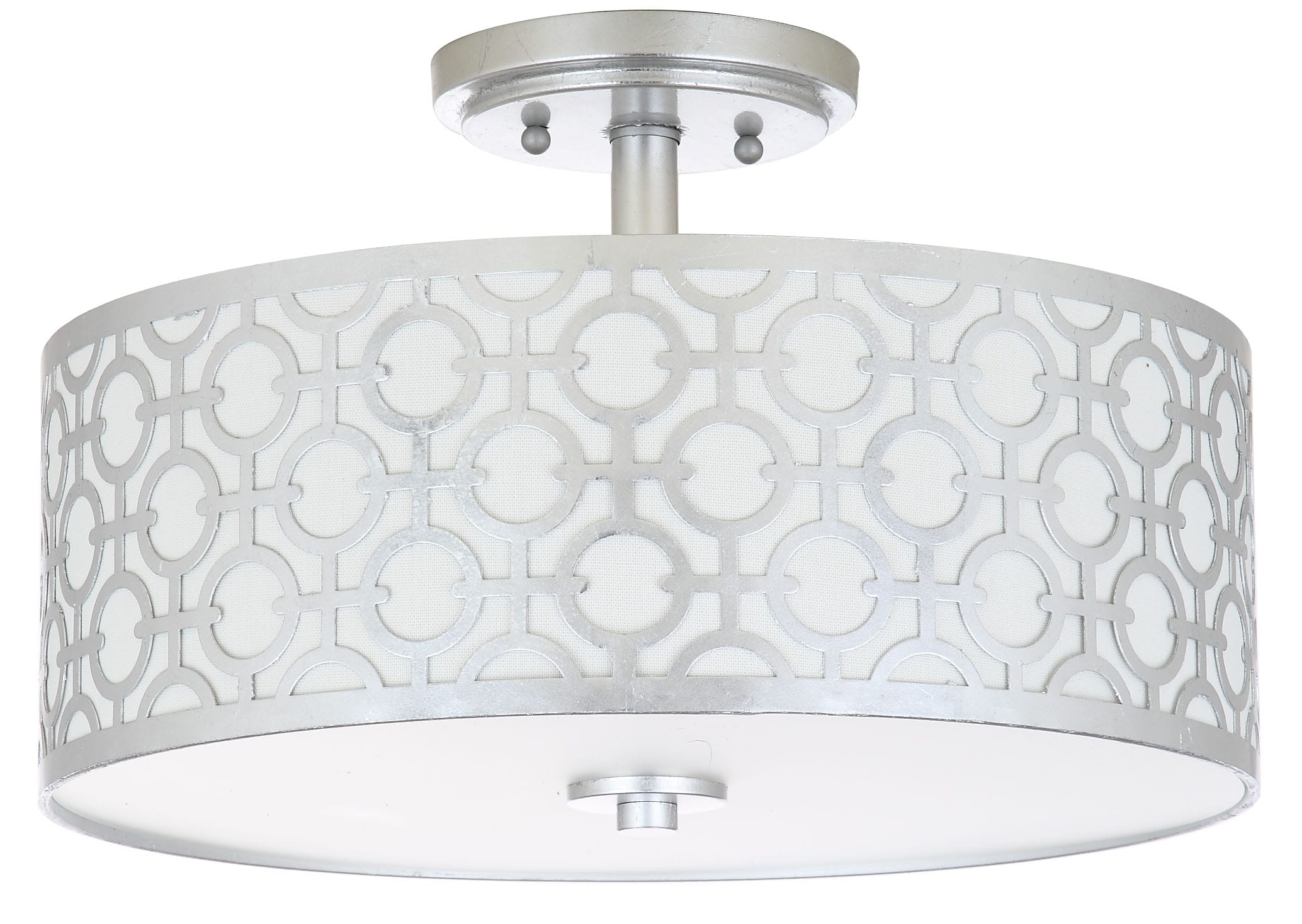 Safavieh FLU4001B Vera 3 -Light 15.5-in Matte Steel Semi Flush Mount Light