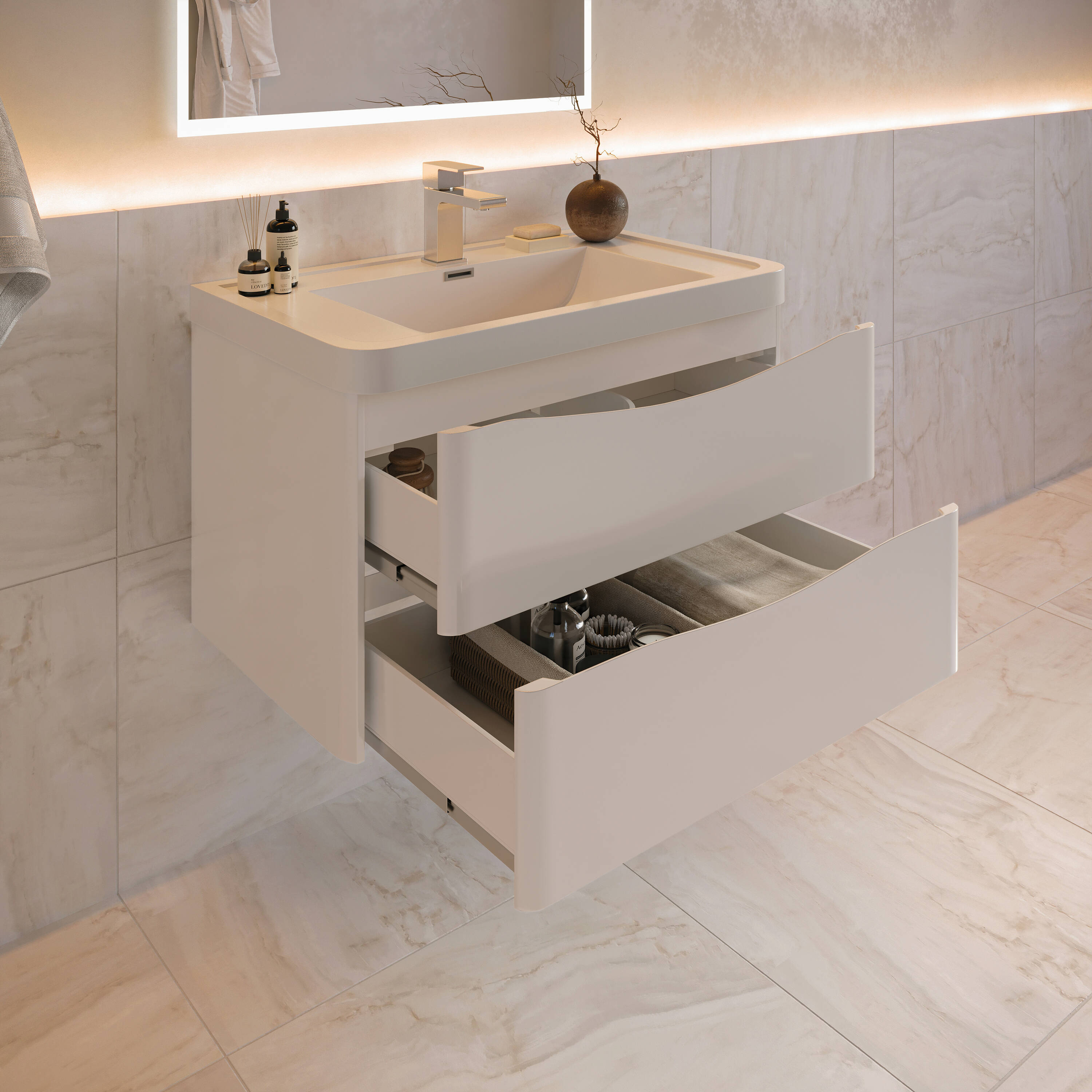 Fresca FCB9032WH-I Bath-Vanity-Combo - View #3