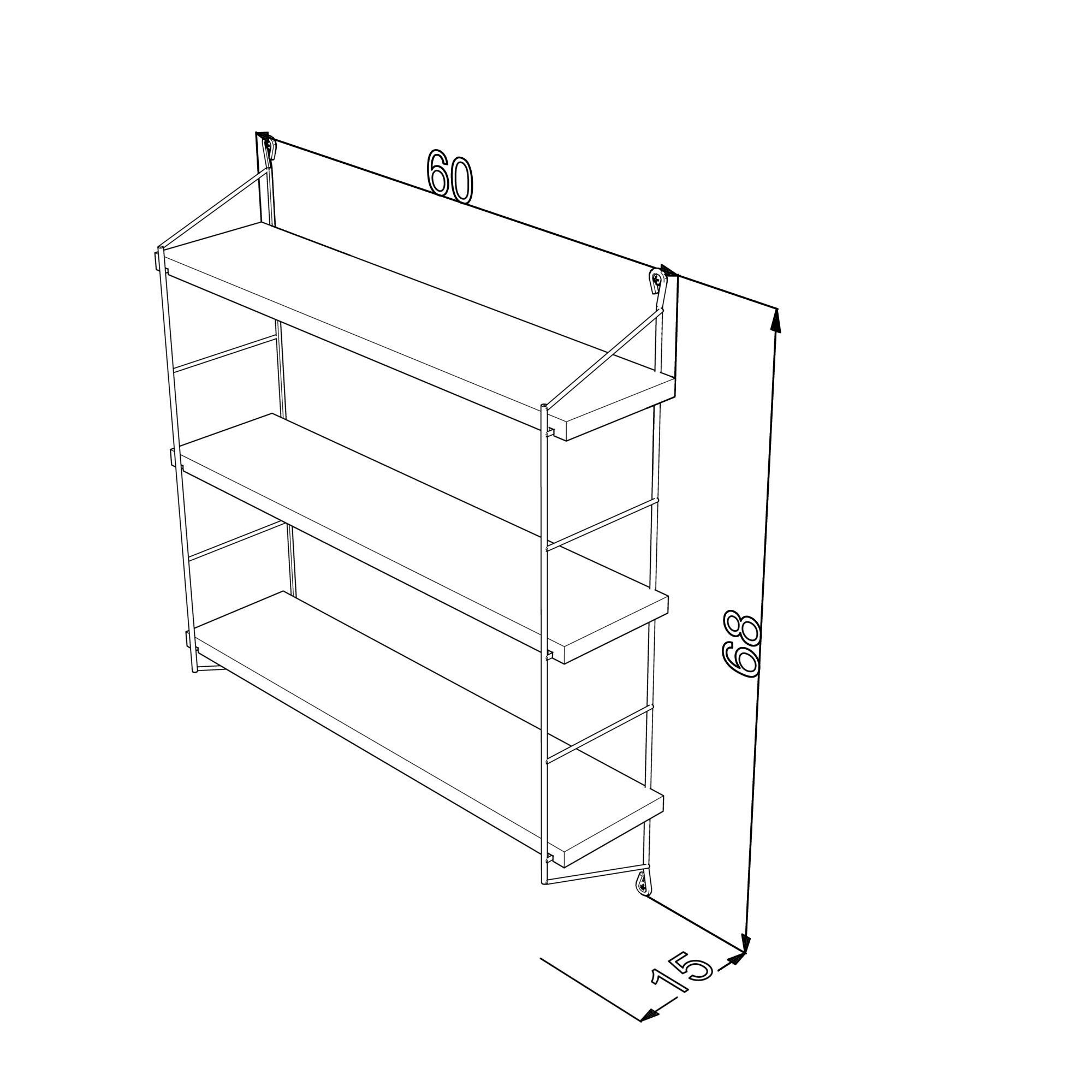 Miki Shinly FN-9540-13QI Wall-Mounted-Shelving - View #4