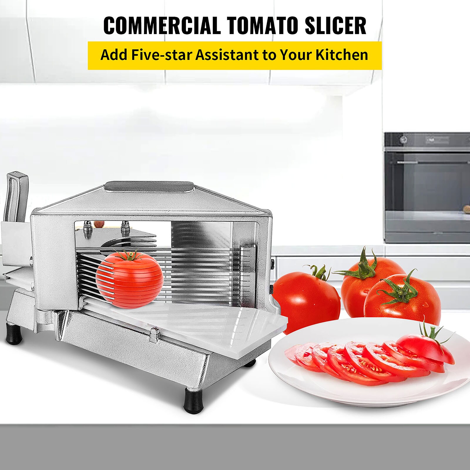 Food Slice Assistant - Stainless Steel Onion Holder Slicer Tomato Cutter  NonSlip, 1 Pack - Foods Co.