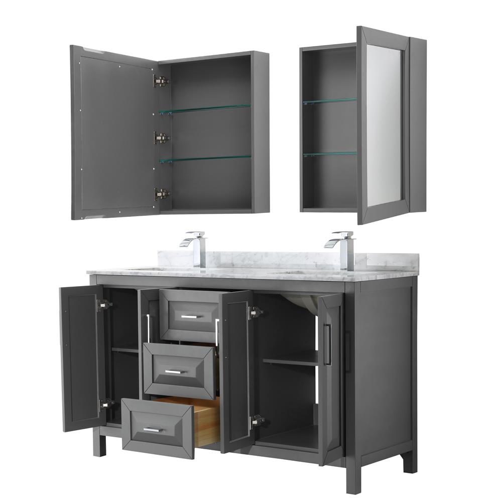 Wyndham Collection WCV252560DKGCMUNSMED Bath-Vanity-Combo - View #2