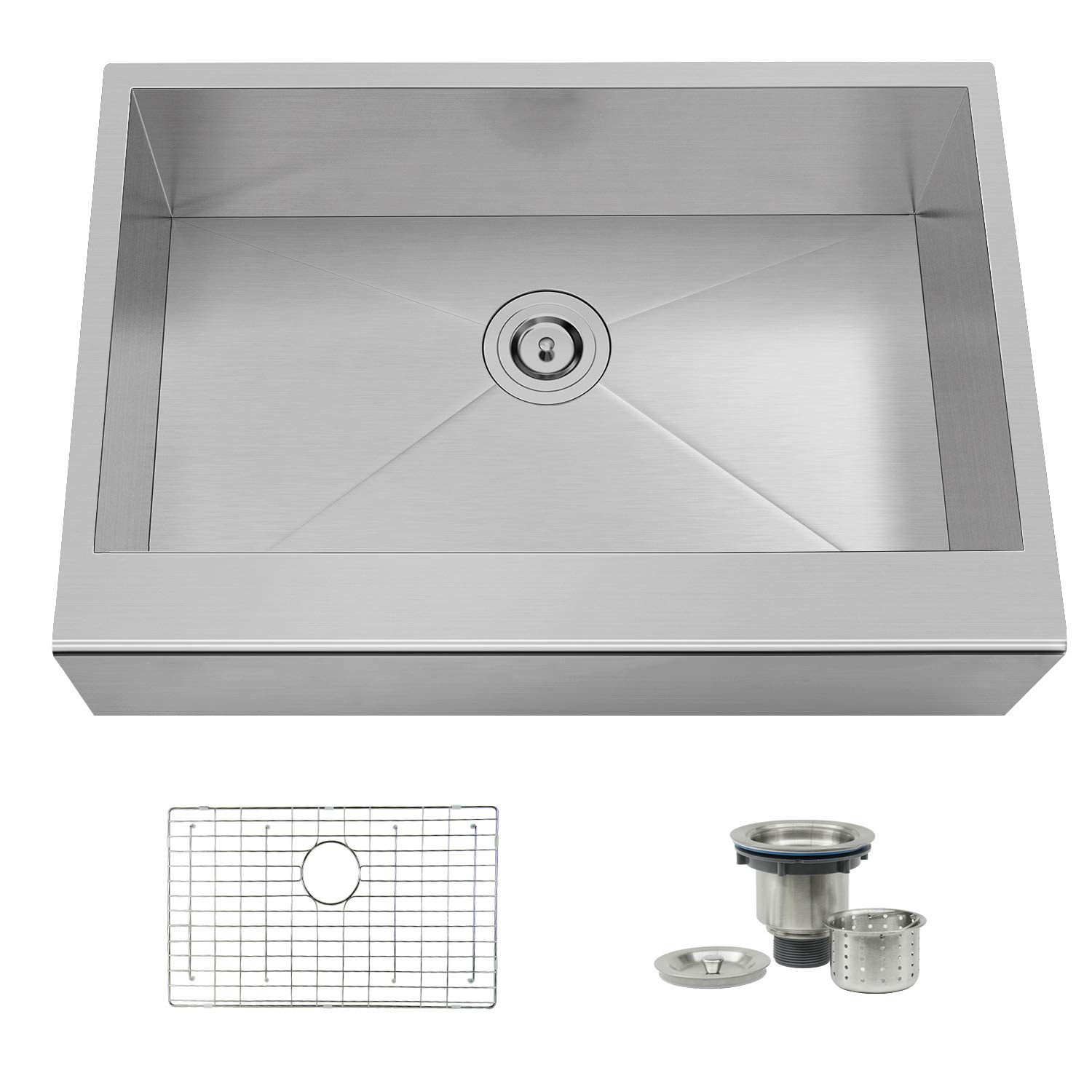 Clihome Undermount 30-in x 20-in Silver Stainless Steel Single Bowl 1 ...