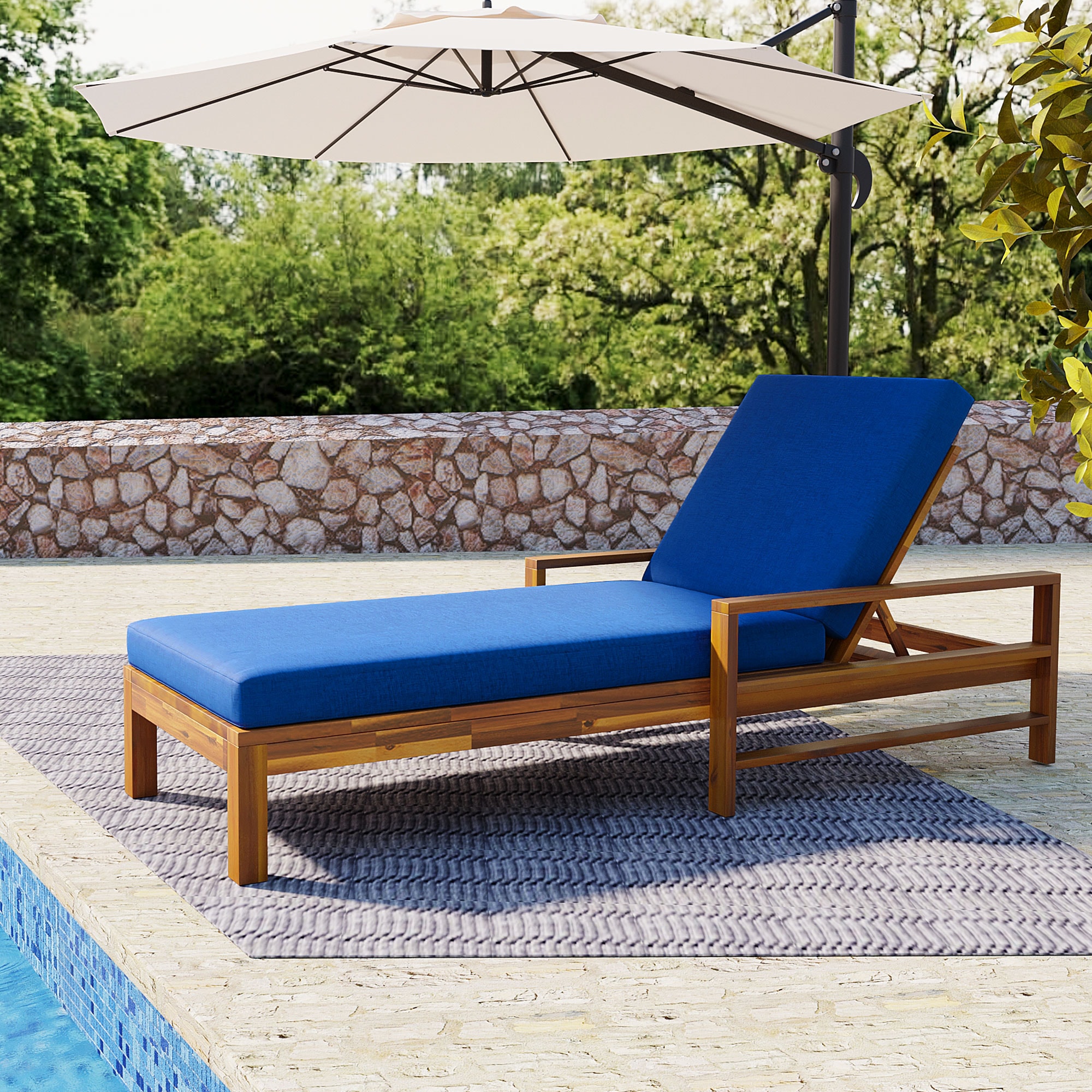 Poolside Lounge Chair Outdoor Seating Designed for Patio Backyard Leisure