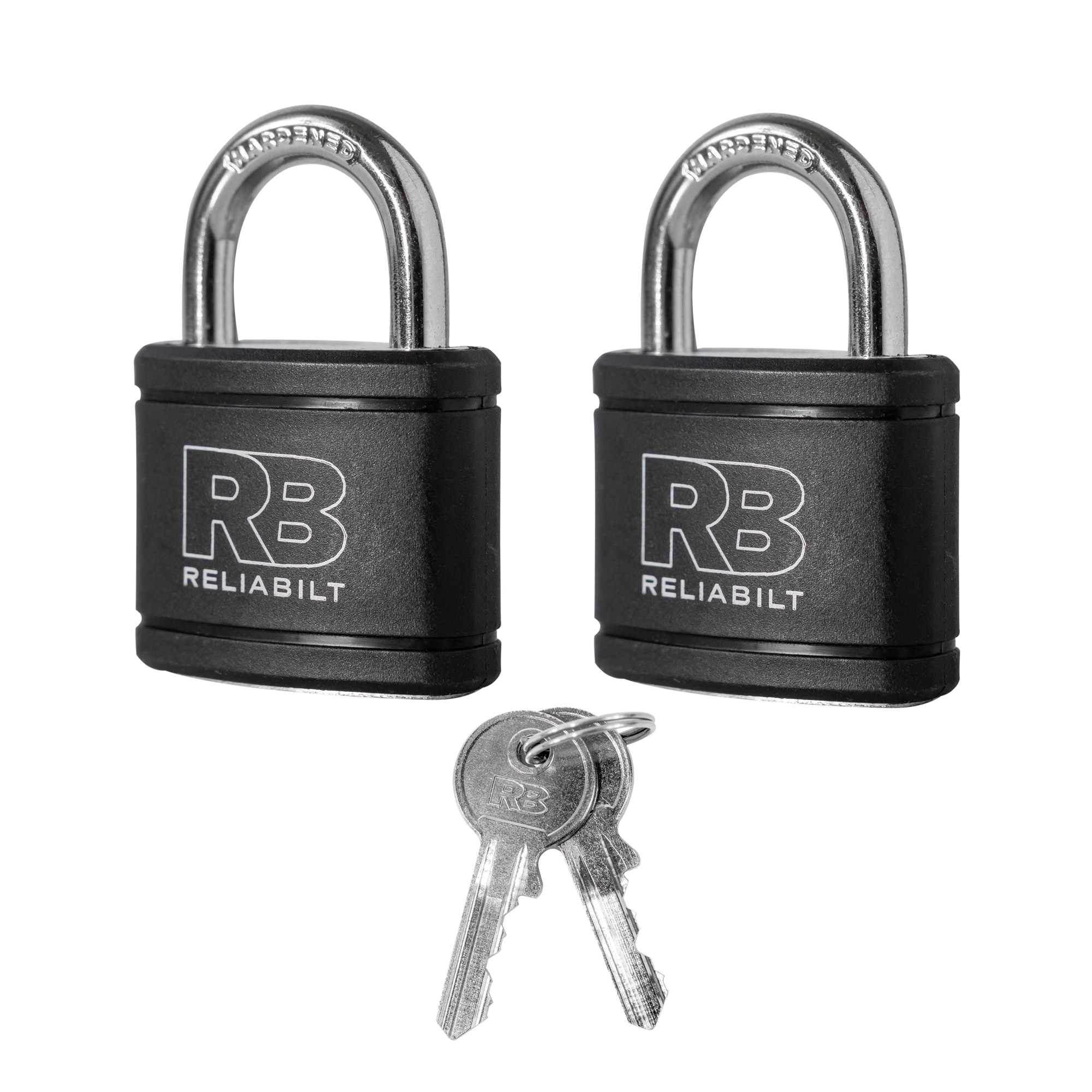 RELIABILT AH35001L Keyed Padlock, 1-3/8-in Wide x 5/8-in Shackle Keyed Alike (2-Pack)