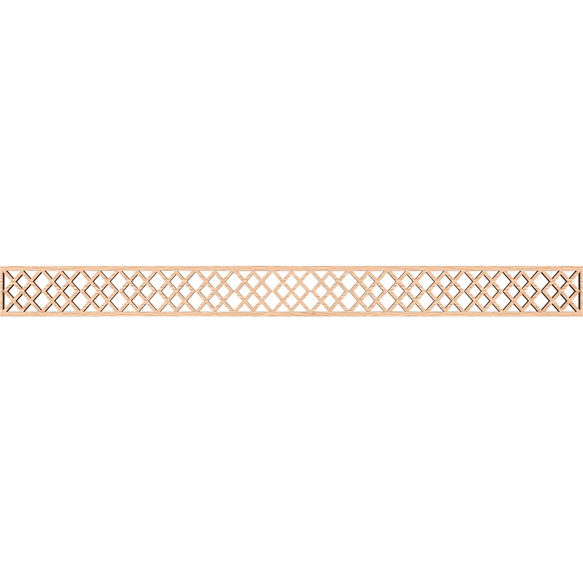 Ekena Millwork MLDB04X46HADRO Hadley Fretwork Flat Trim 4-in x 3.87-ft Red Oak Brown Unfinished 2157019 Pierced Wall Panel Moulding
