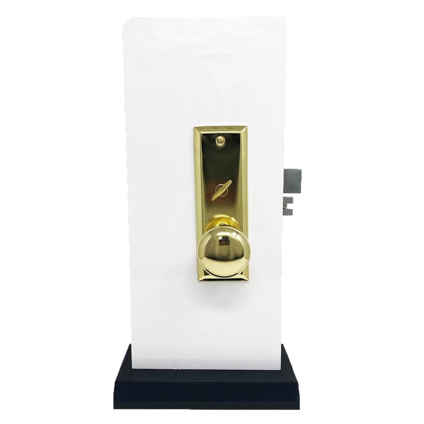 Small Solid-Brass Mortise Latch - 1 3/8 Backset in Polished Brass