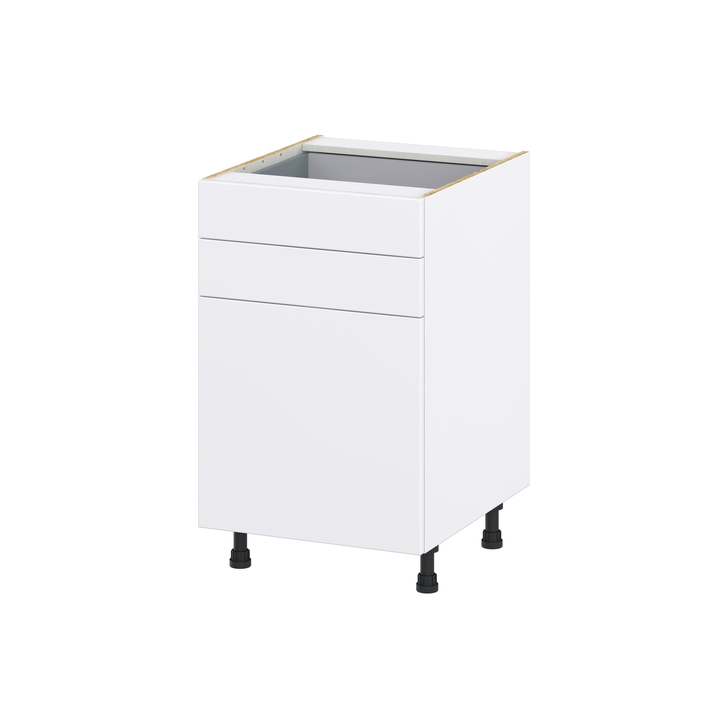 Hugo&Borg Lasalle 21-in W x 34.5-in H x 24-in D Bright White Slab 1-Drawer Base Fully Assembled Cabinet (Flat Panel Slab Style)