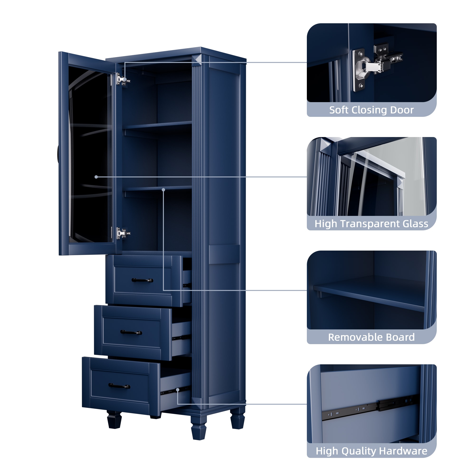 JEAREY BJD-WB Linen-Cabinets - View #7