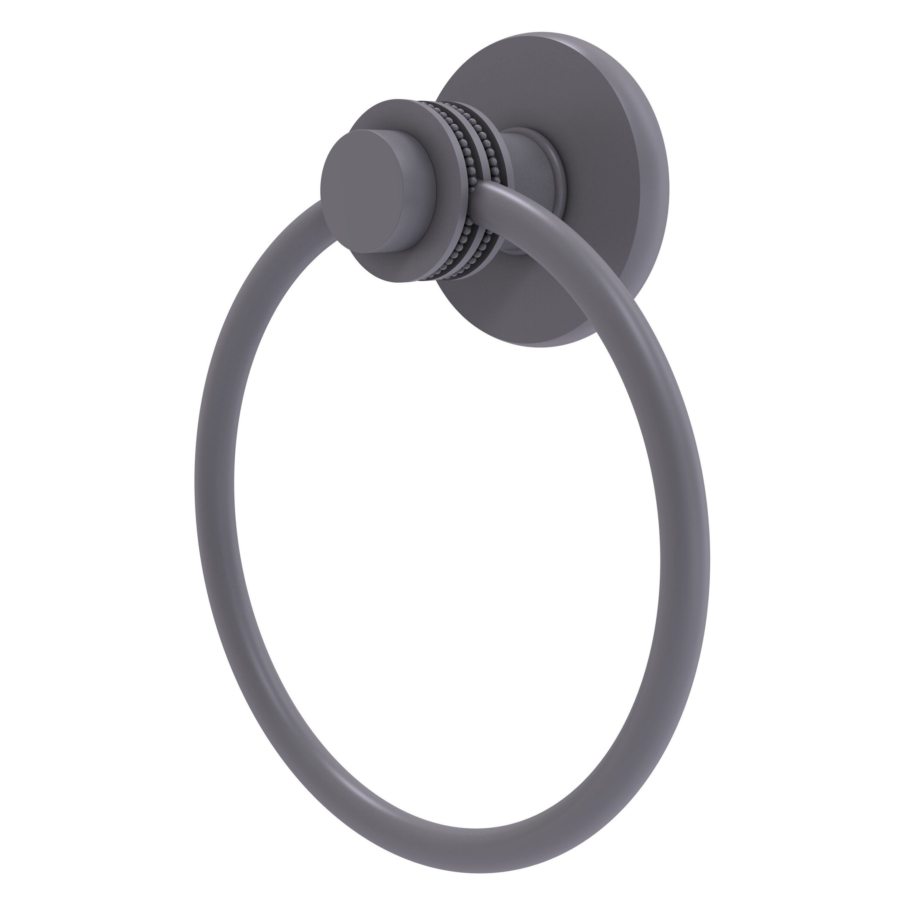 Allied Brass 916D-GYM Mercury Matte Gray Wall mount Single Towel Ring