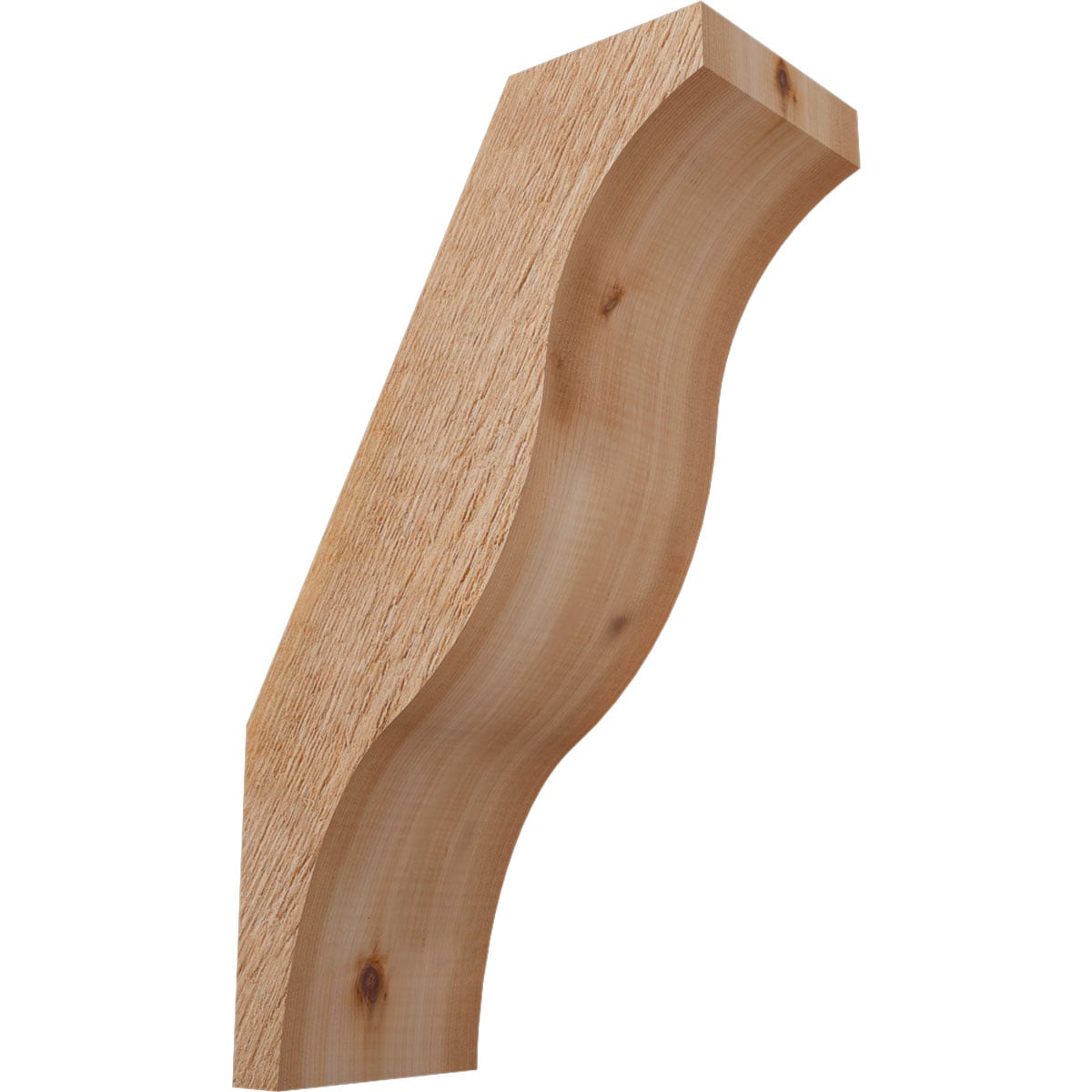 Ekena Millwork BRC06X12X20FST00RWR 6-in x 12-in x 20-in Western Red Cedar Unfinished Wood Funston Rough Sawn Knee Brace