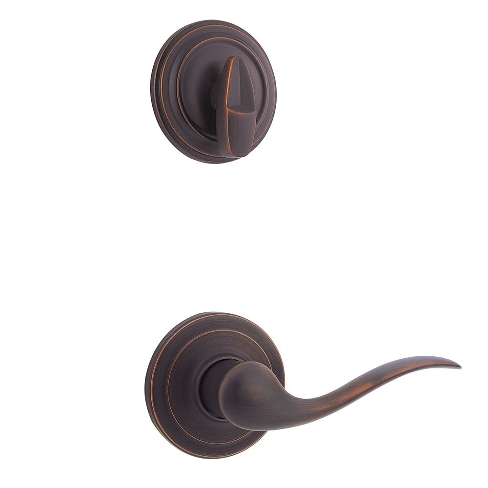 Kwikset Signature Series Venetian Bronze Single Cylinder Deadbolt Entry Door Interior Handle 3383