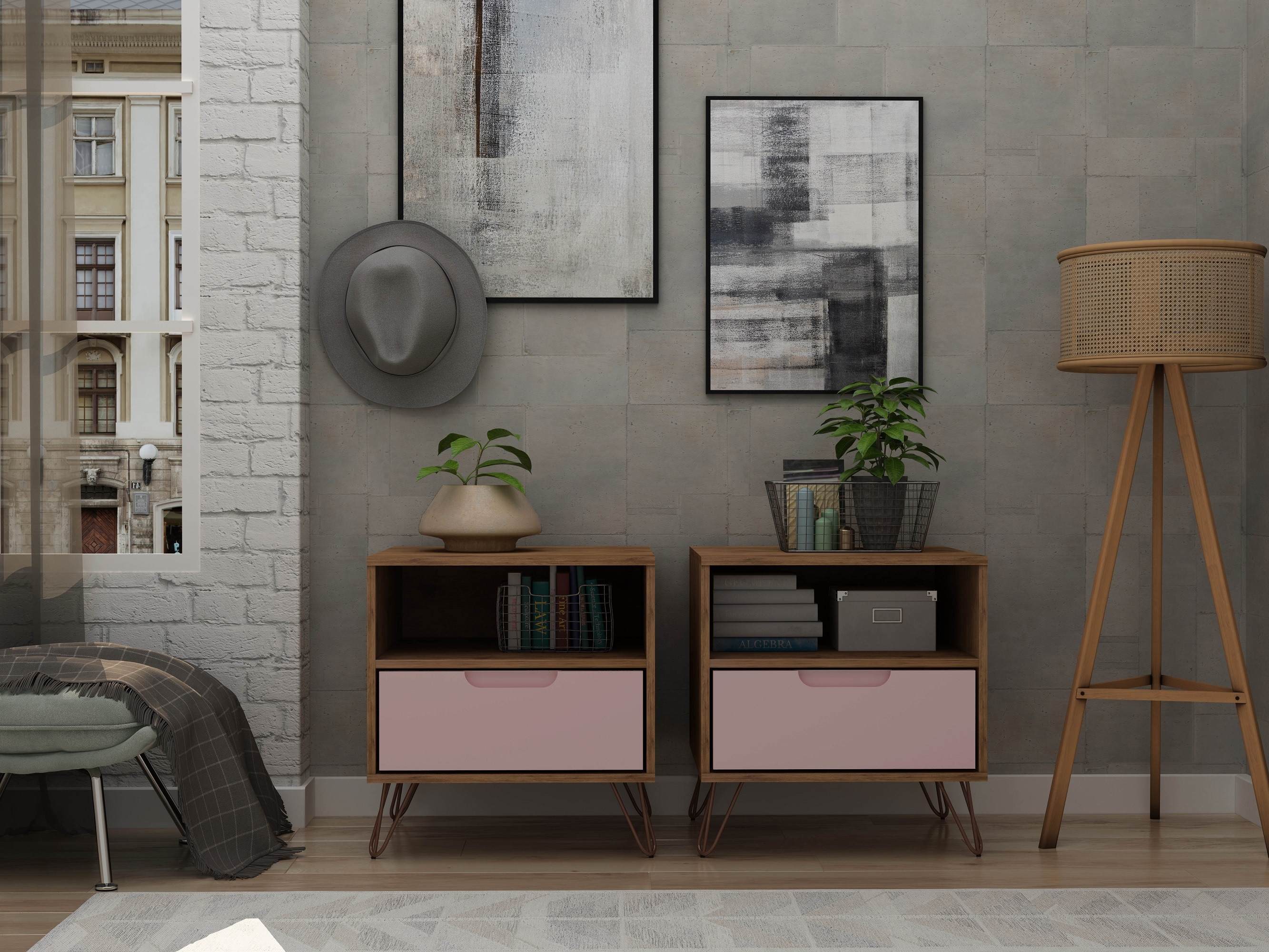 Nightstands Color/Finish Family Pink