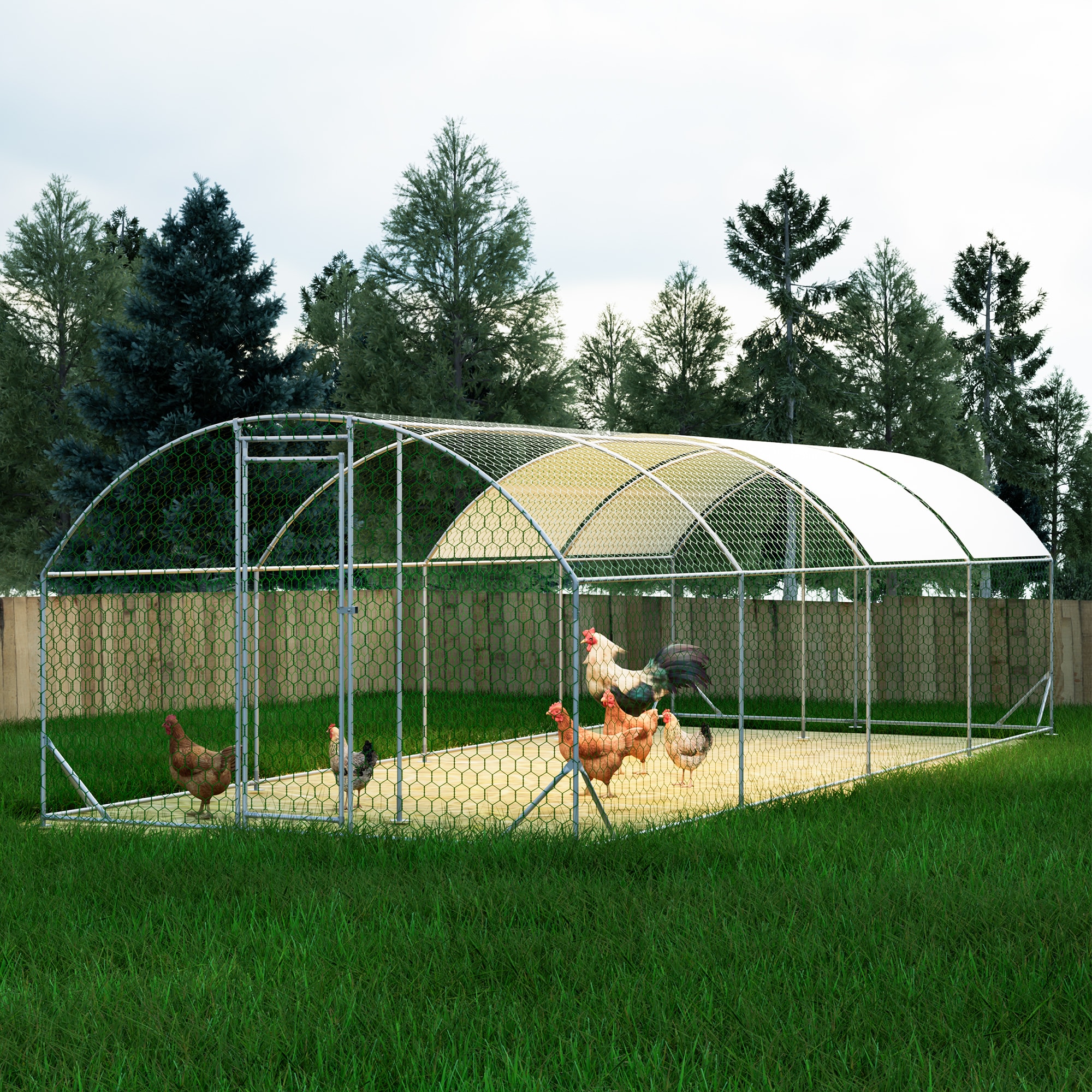 Kahomvis CS-QPW112-612 Chicken-Coops-Rabbit-Hutches - View #2