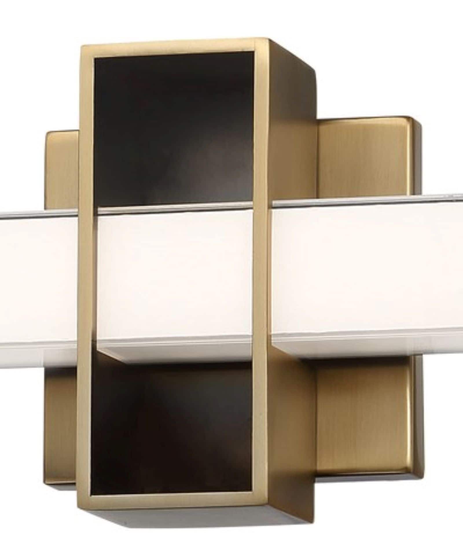 Aged Brass Cylinder Outdoor Wall Light with Frosted Aquarium Glass