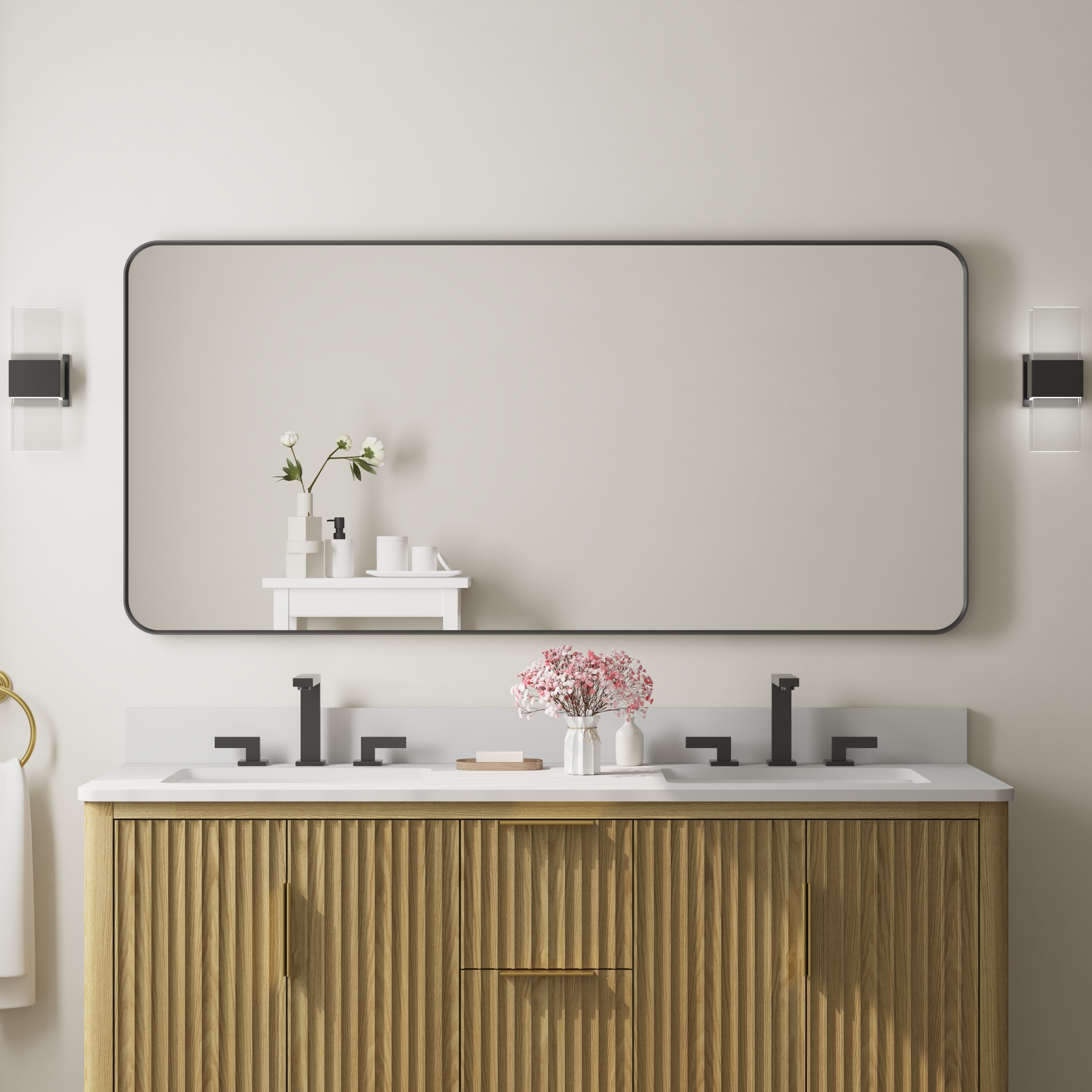 WELLFOR F1MR6028MB Framed-Bath-Mirrors - View #2