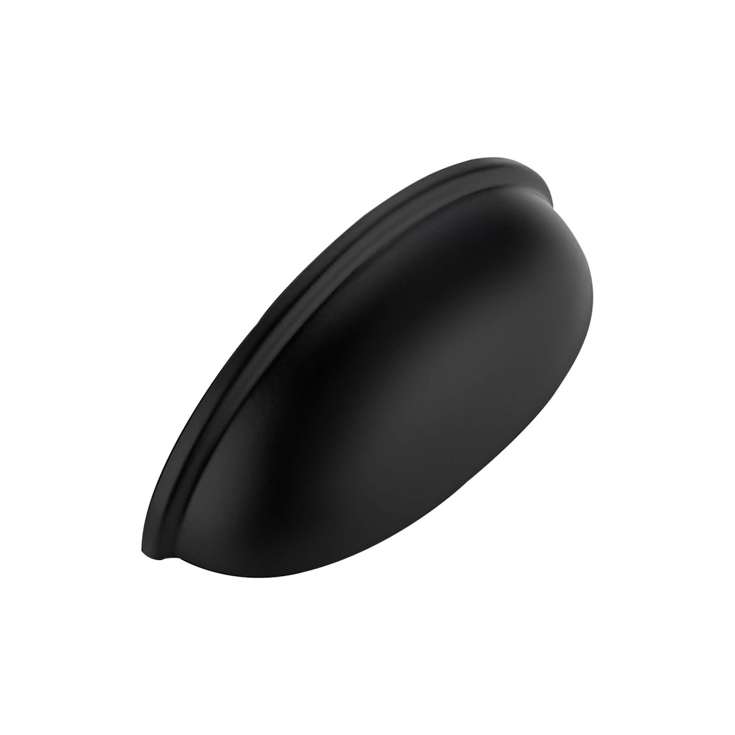 Wudkey 10 Pack 3.58 in. Black Cabinet Cup Pulls Modern Drawer Handles for Kitchen Cabinets and Dressers