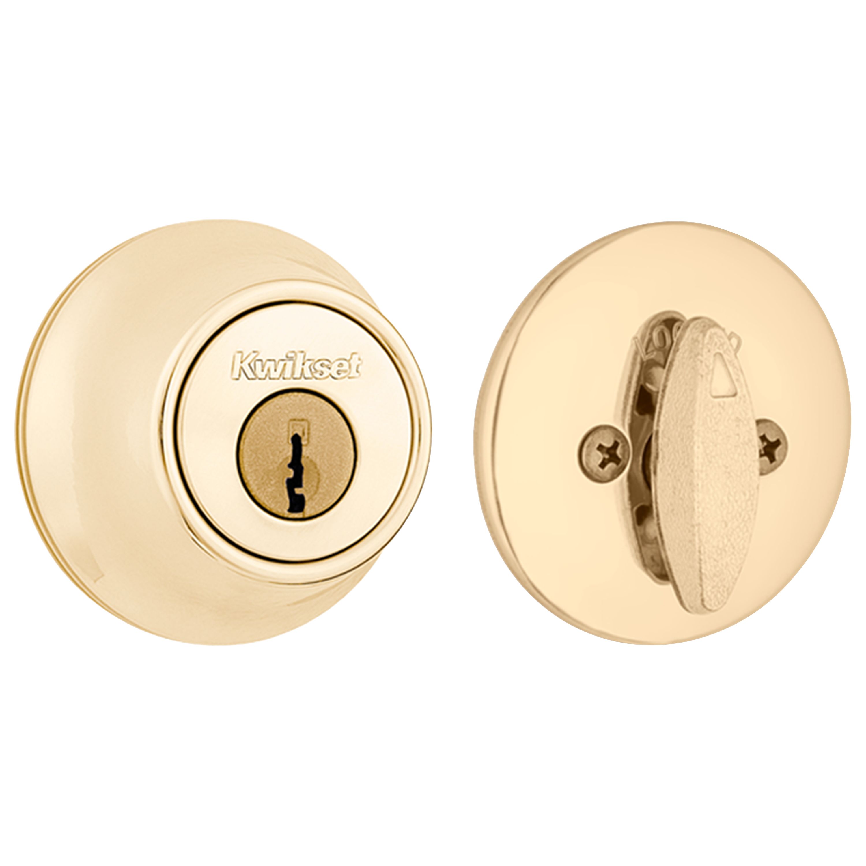 Kwikset 660 3 RCAL RCS Security 600 Deadbolt Series Polished brass Single Cylinder Deadbolt