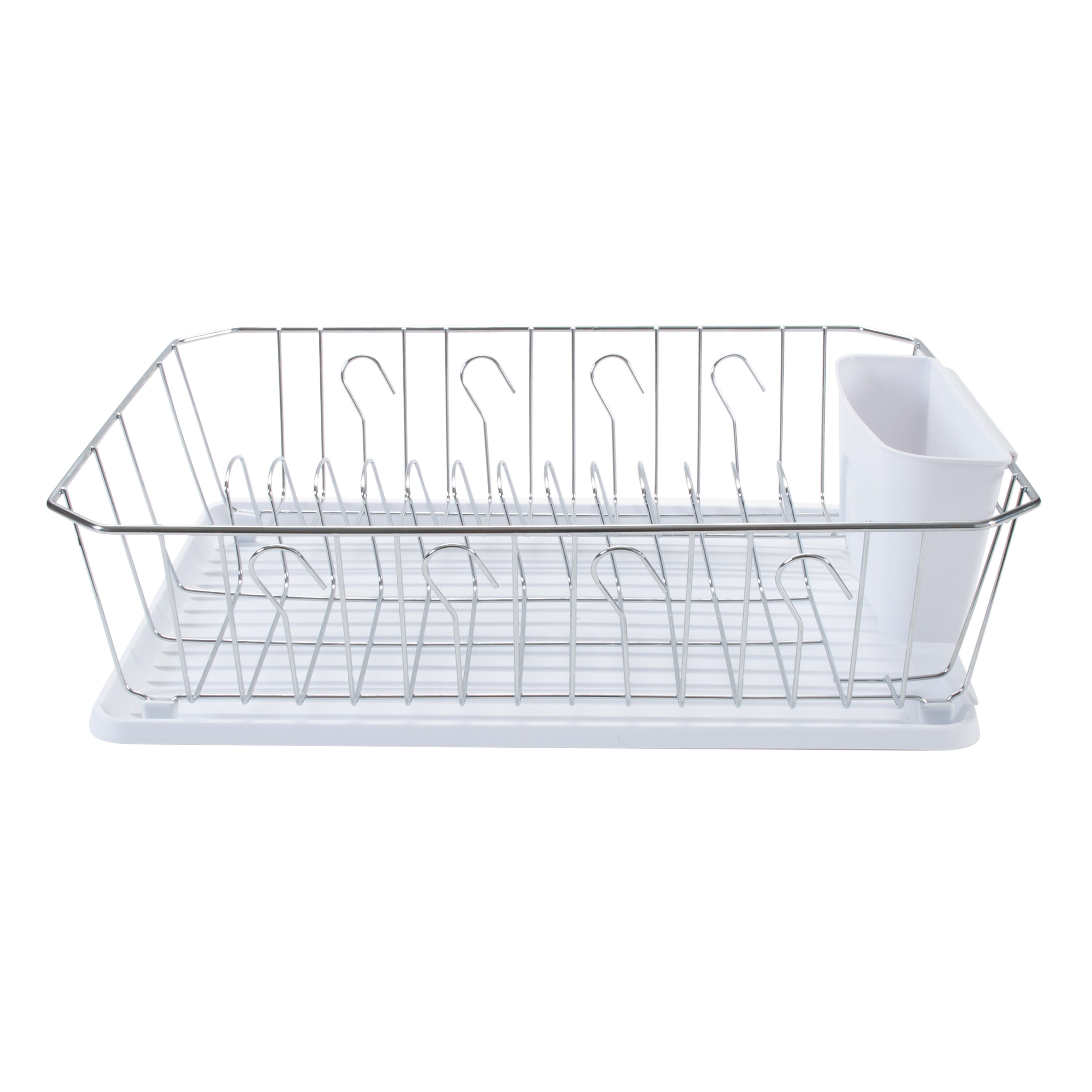 Kitchen Details Large Dish Rack with Tray in Silver 15100-SILVER - The Home  Depot