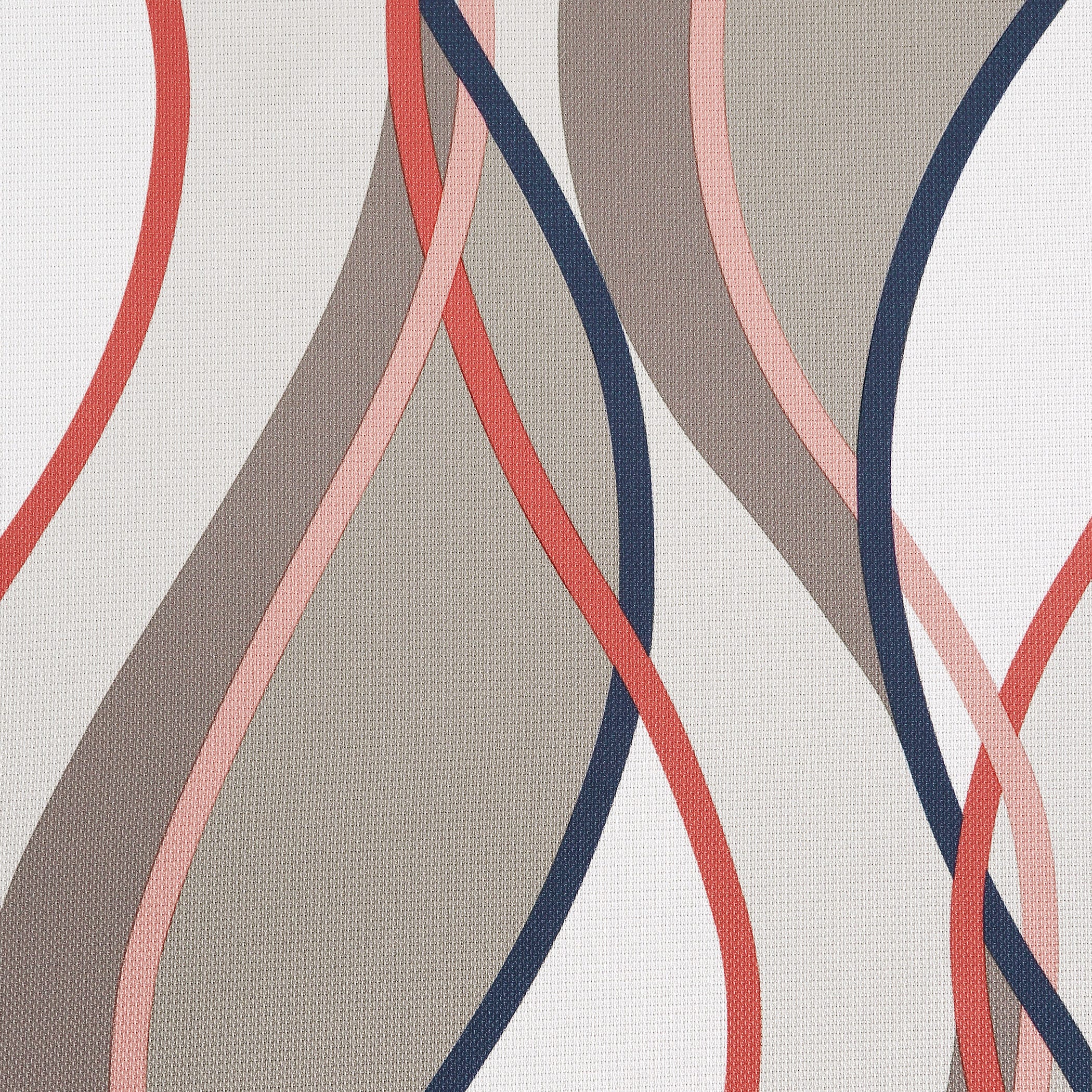 Nickel Wave Print Sheer Grommet Curtain Panel