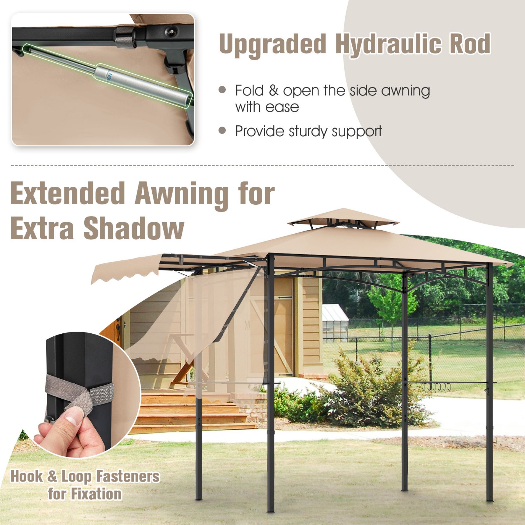 Poinic CWQ11863BE Wood-Resin-Gazebos - View #6