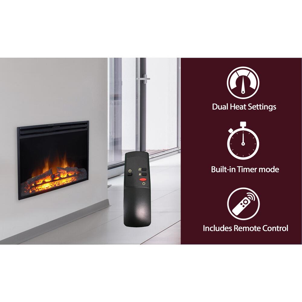 Cambridge 24.8-in W Black Fan-forced Electric Fireplace CAM25INS-1BLK Sansujyuku sansujyuku.com