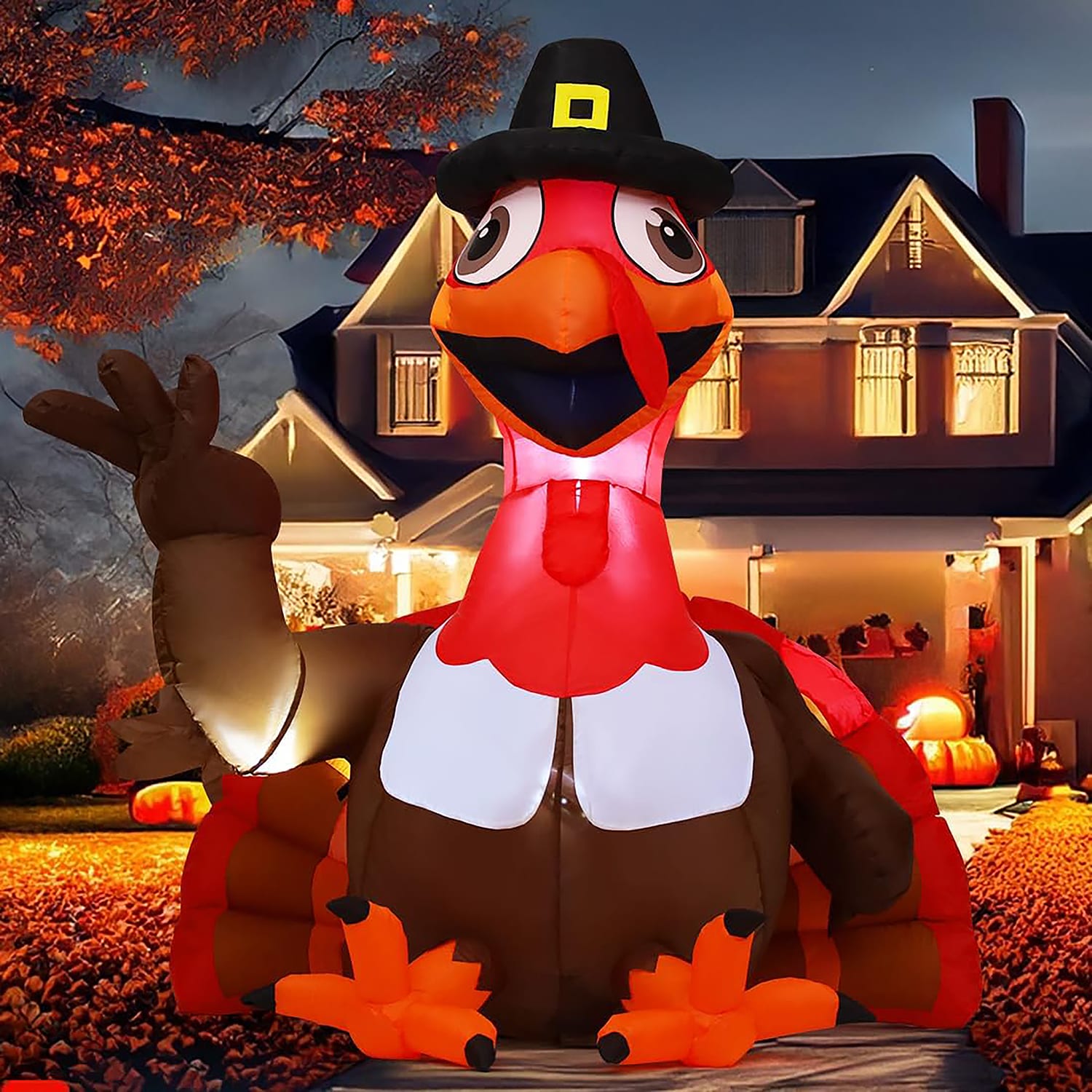 GOOSH DJ-WS-69078 5.1-Feet Lighted Turkey Inflatable