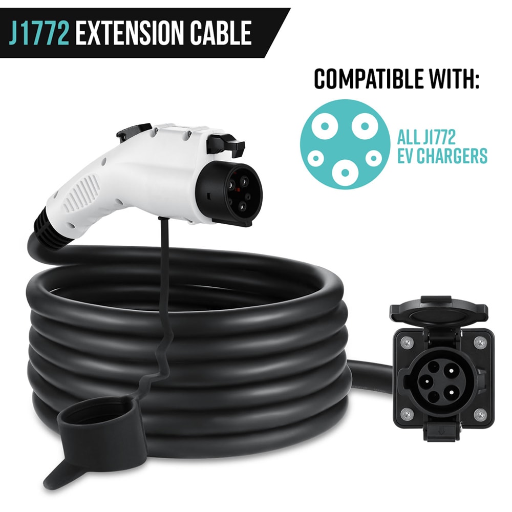Lectron 20-ft Extension Cable for J1772 EV Chargers EV Electric Vehicle  Charger Adapter in the Electric Car Charger Accessories department at 