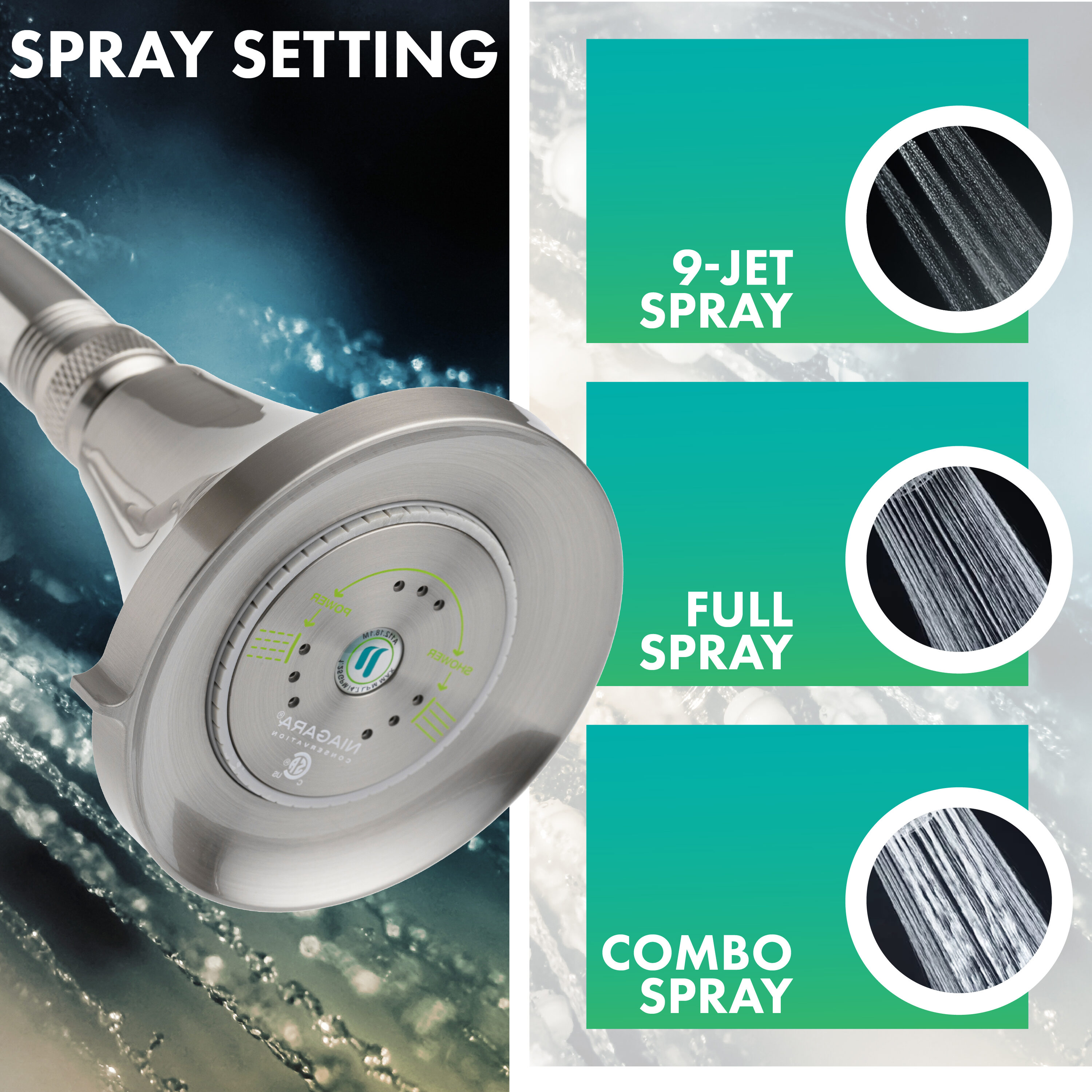 Niagara Conservation N3915BN Fixed-Showerhead - View #4