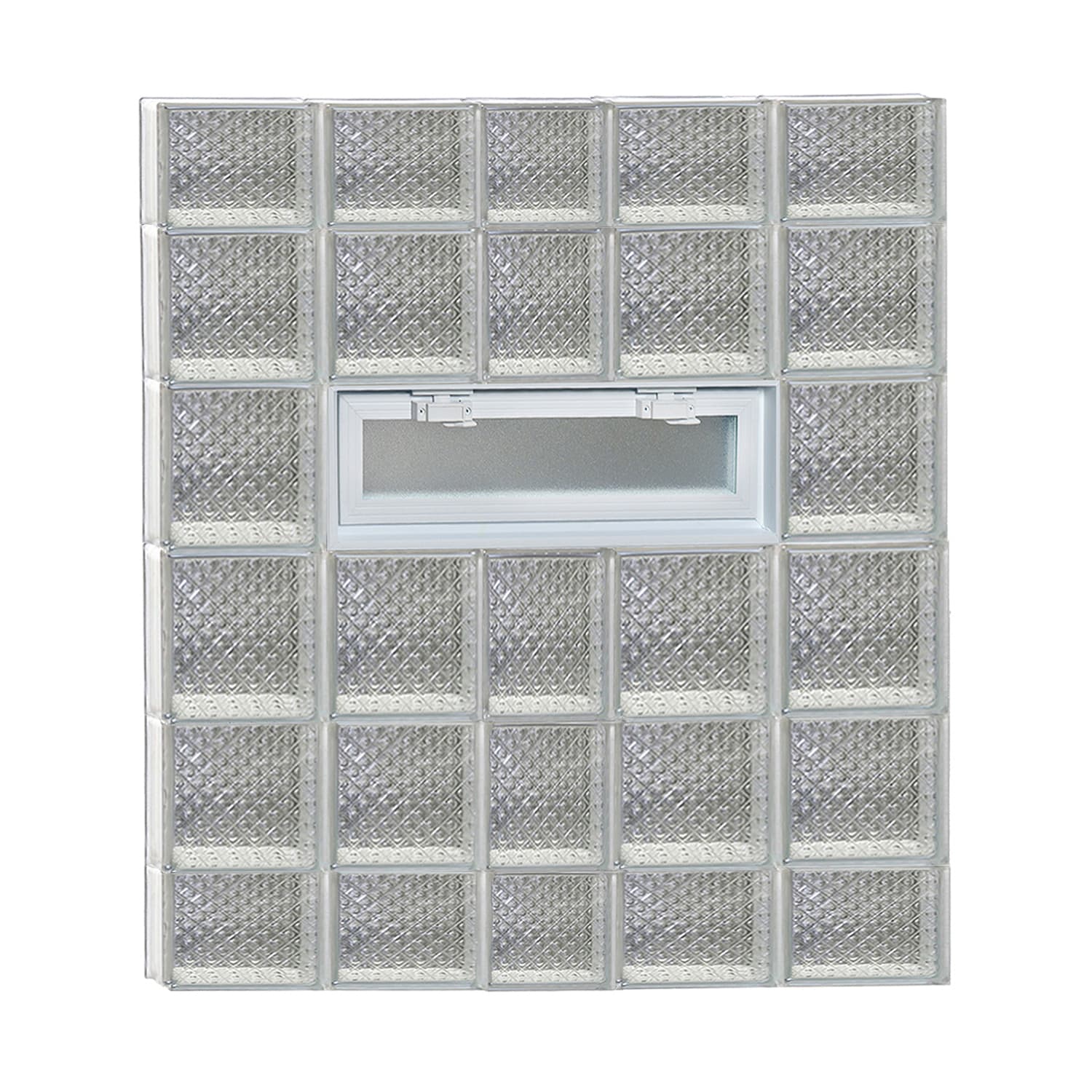 REDI2SET V3844DP Diamond Glass 36-3/4-in x 42-1/2-in Frameless Replacement Vented Glass Block Window