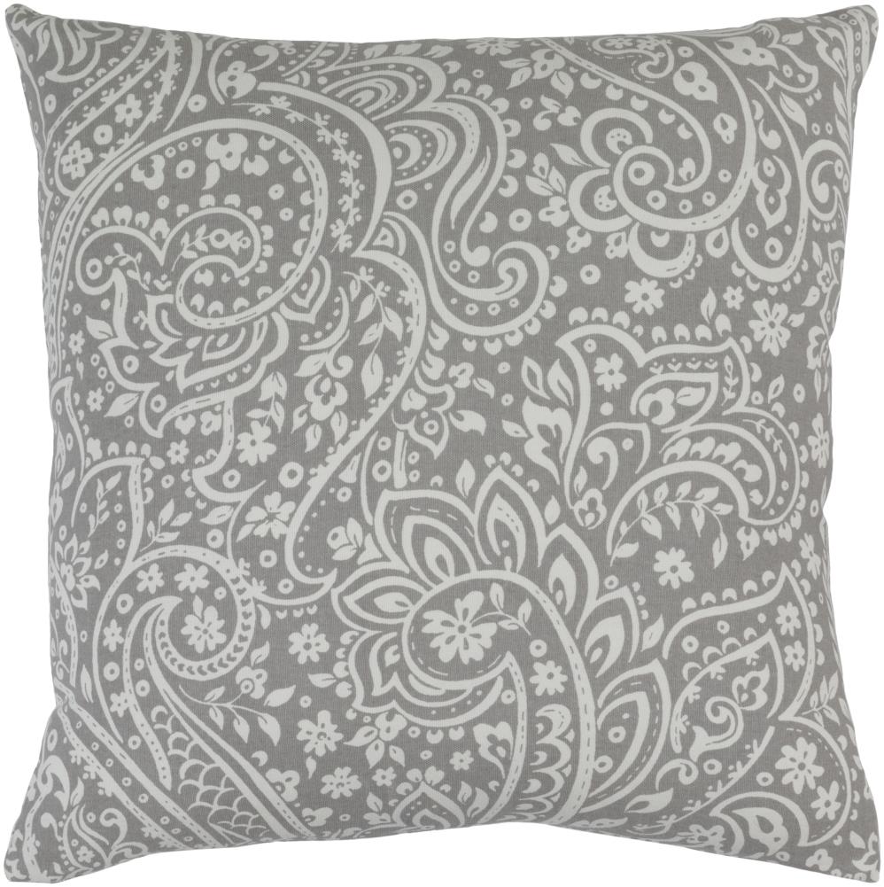 Surya SMS024-2222P Somerset 22-in x 22-in Medium Gray Indoor Decorative Pillow