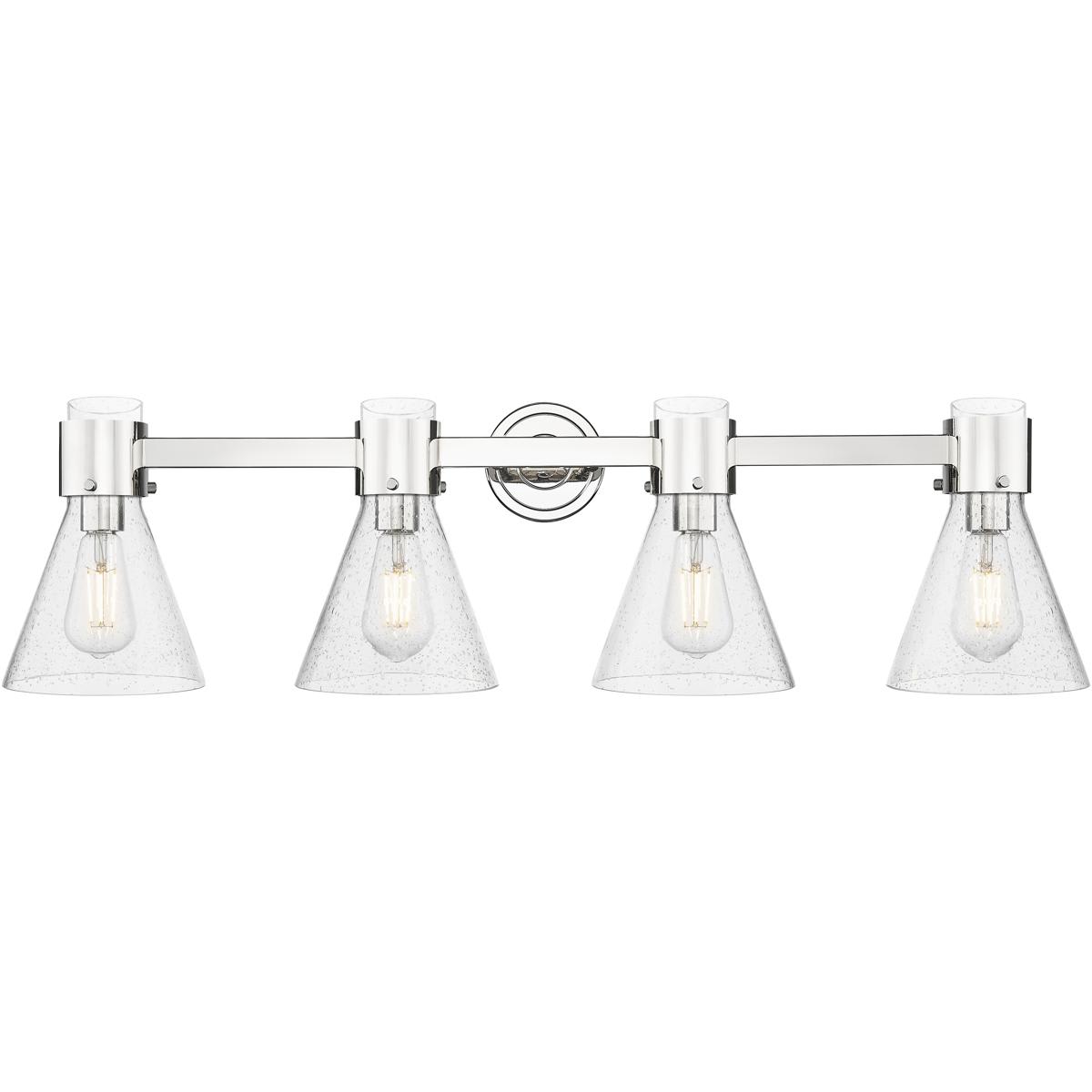 Innovations Lighting 2857710 464-4W-PN-G464C-7SDY Lawton Cone Bathroom Vanity Light