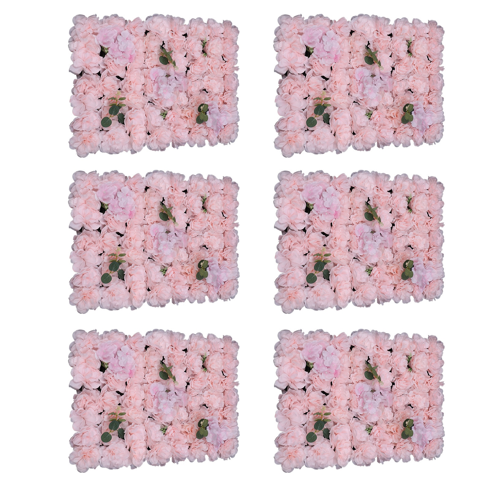CNCEST HG-ZJ312-777 23.6-Inches W x 15.7-Inches H 6 PCS Light Pink Flower Panels For Wedding Rose Garden Trellis