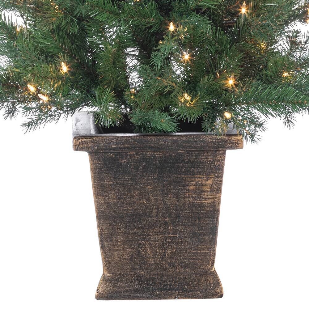 Sterling Tree Company 4-ft Pine Pre-lit Assorted Artificial Christmas ...