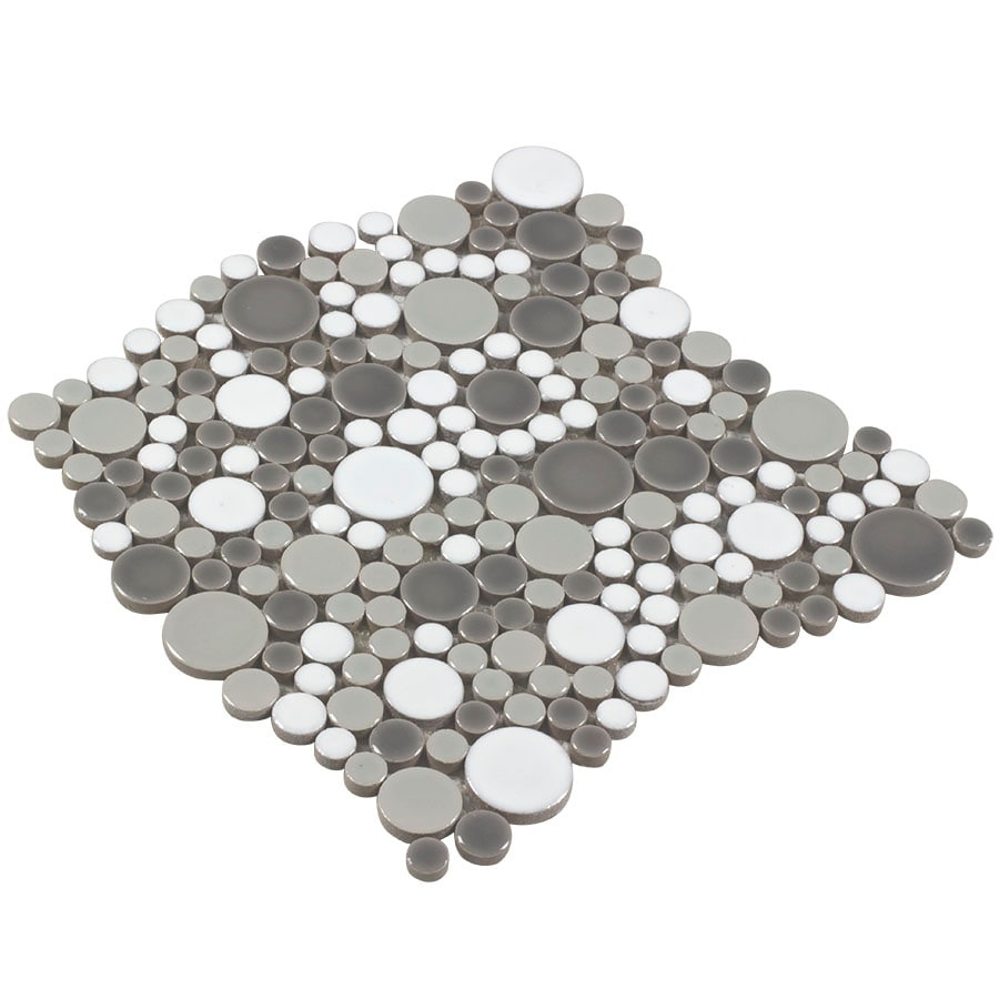Elida Ceramica Rounded Blend 11-in x 11-in Glazed Porcelain Circular Stone Look Wall Tile (0.81-sq. ft/ Piece)