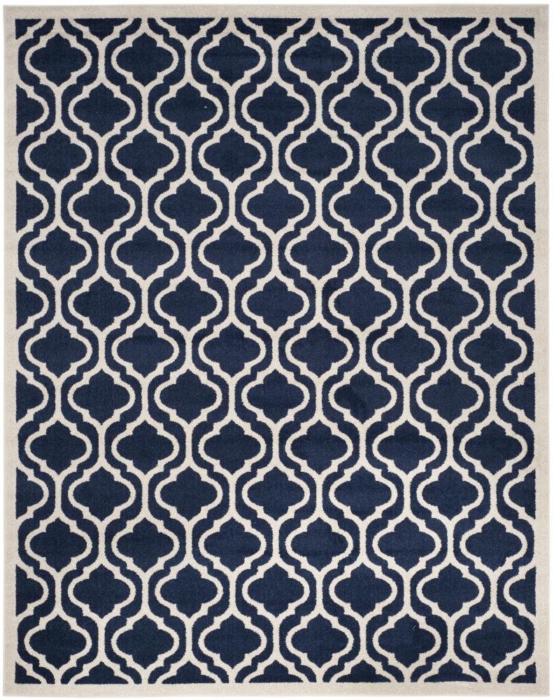 Safavieh AMT402P-8 Alona 8 x 10 (ft) Loomed Polypropylene Navy/Beige Rectangular Indoor Trellis Area rug