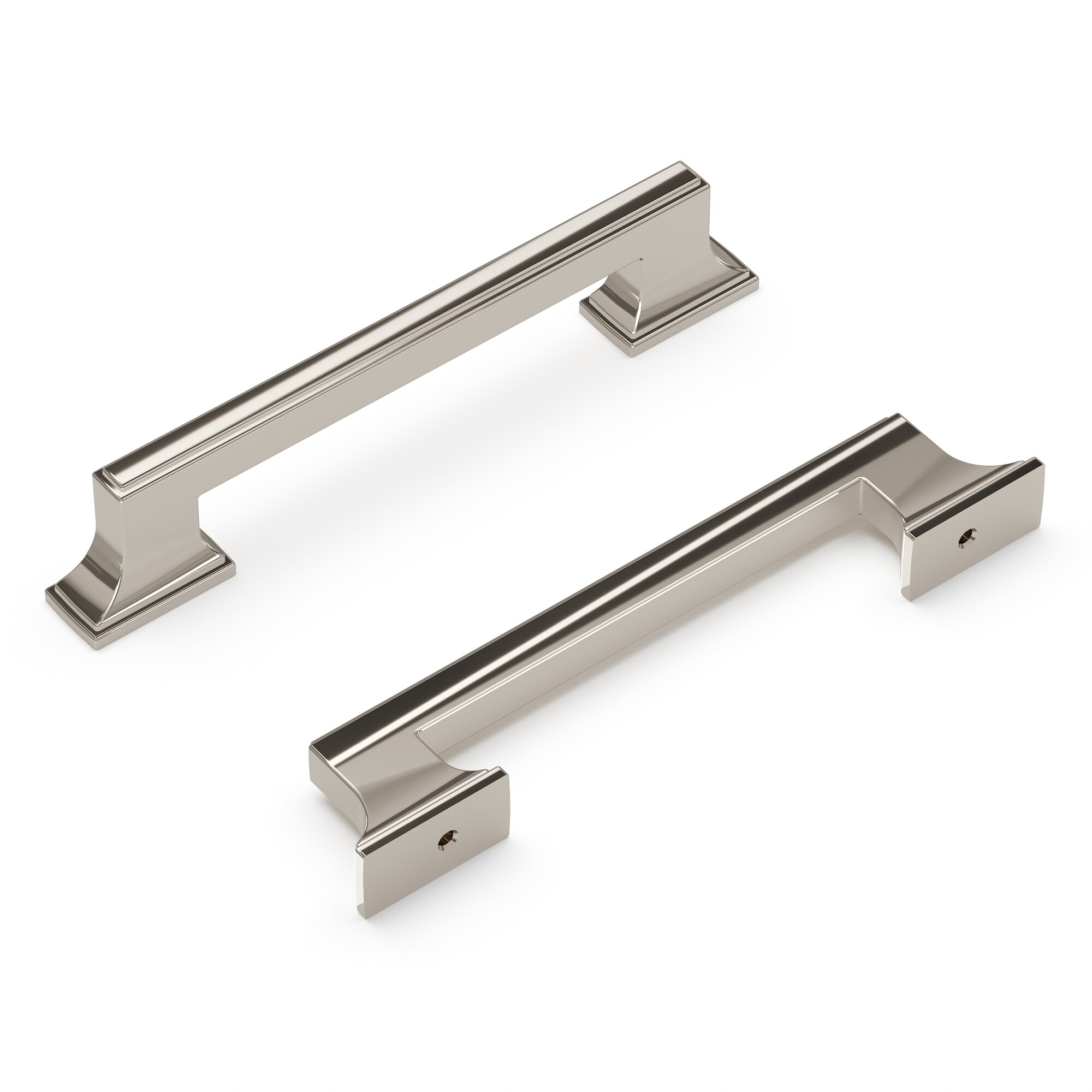 Belwith Keeler B077462-14 Brownstone 5-1/16-in , 128mm Center to Center Polished Nickel Rectangular Handle Drawer Pulls