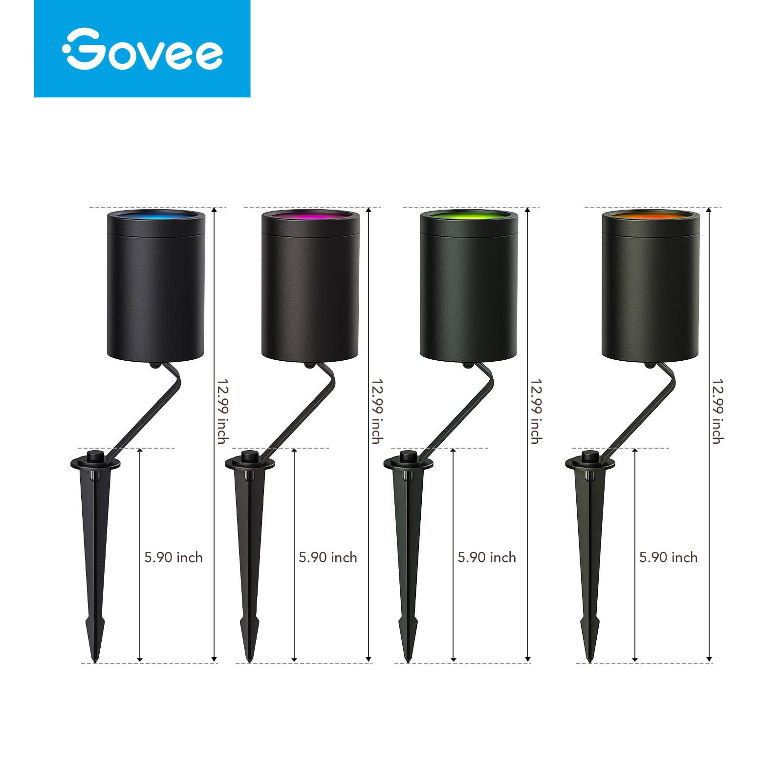 Govee Spot light 48-Watt Black Low Voltage Plug-in Smart LED Spot Light in  the Spot & Flood Lights department at