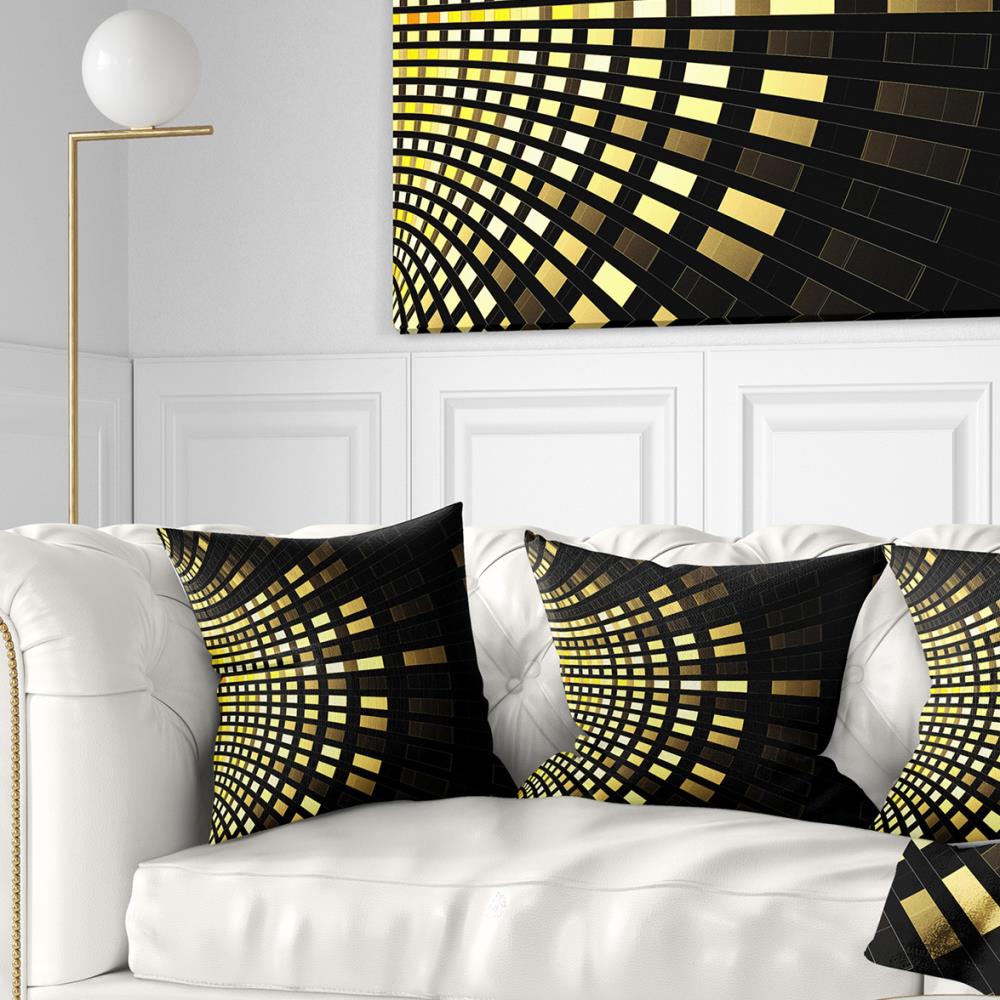 Designart CU16417-18-18 18-in x 18-in Gold Indoor Decorative Pillow