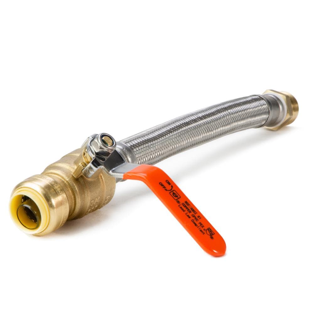 LittleWell AH12MN16 3/4-in Push-to-Connect x 1-in MNPT dia Ball Valve Push Fitting