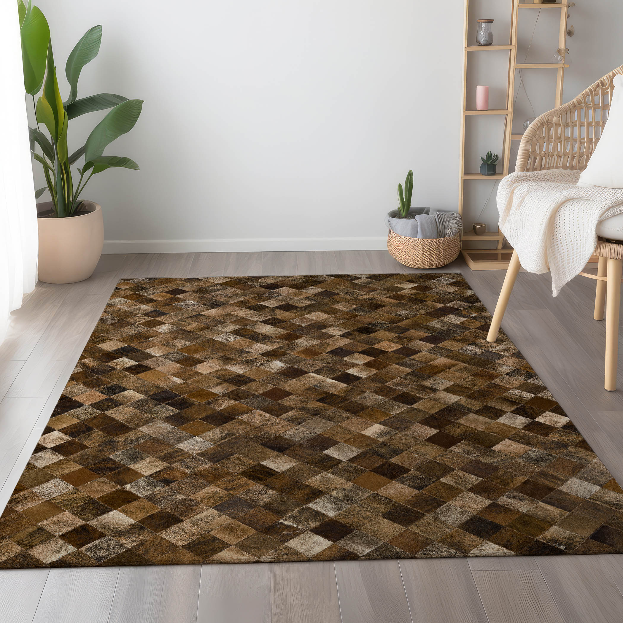 Addison Rugs AMF98BR8X10 Mayfield AMF98BR 8 x 10 (ft) Loomed Polyester Brown Rectangular Indoor Abstract Machine washable Area rug