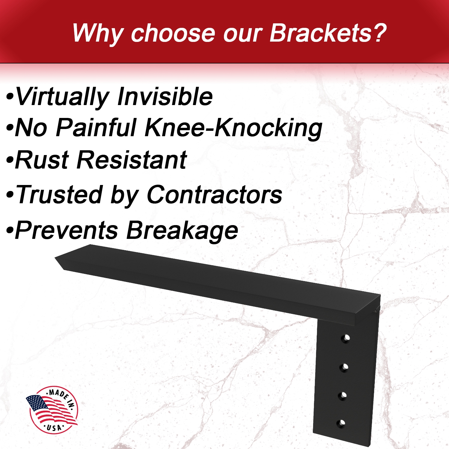 The Original Granite Bracket SW-18-L-A Shelving-Hardware - View #2