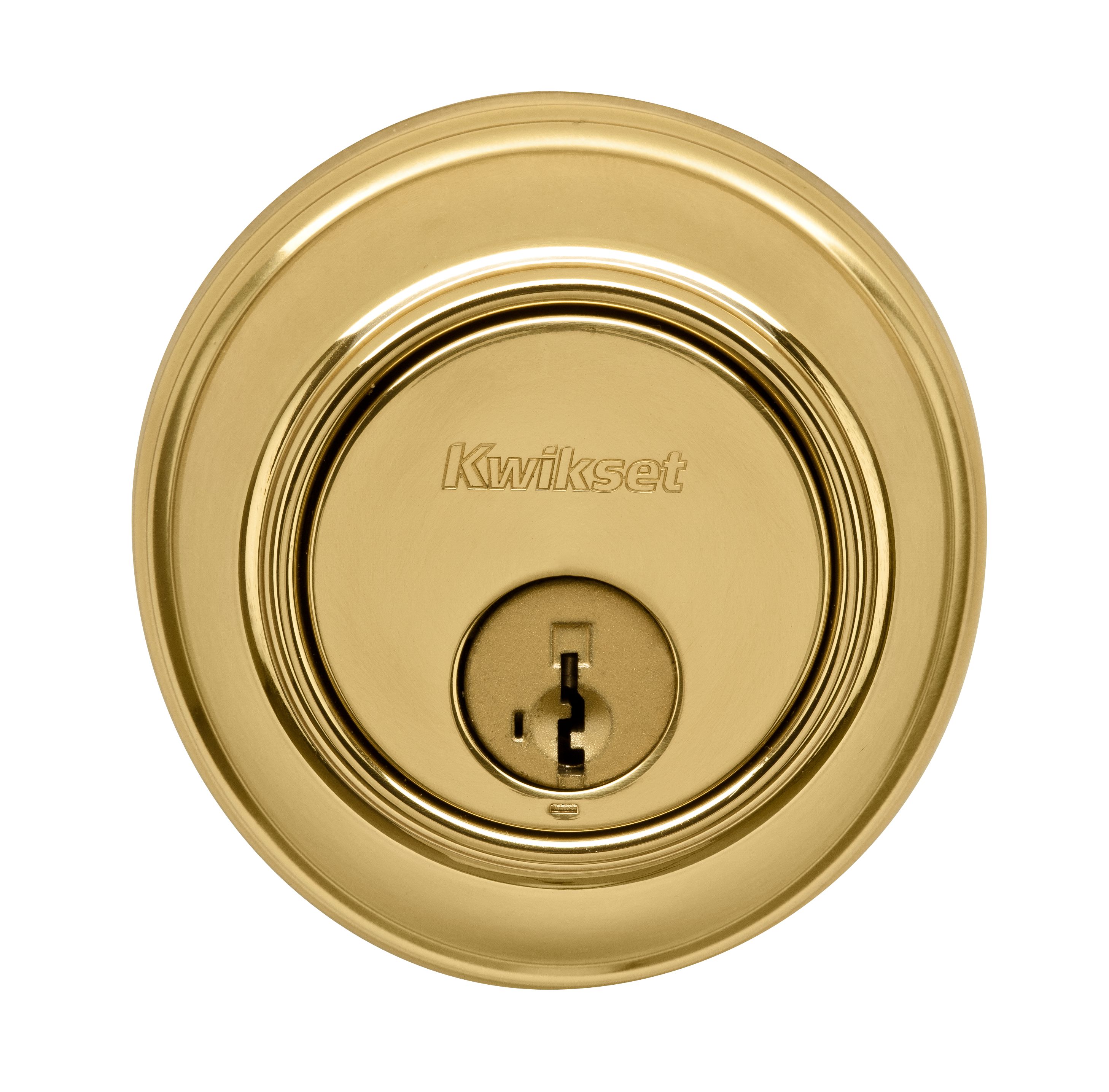 Kwikset Security 816 KeyControl Polished Brass with SmartKey Single  Cylinder Deadbolt in the Deadbolts department at