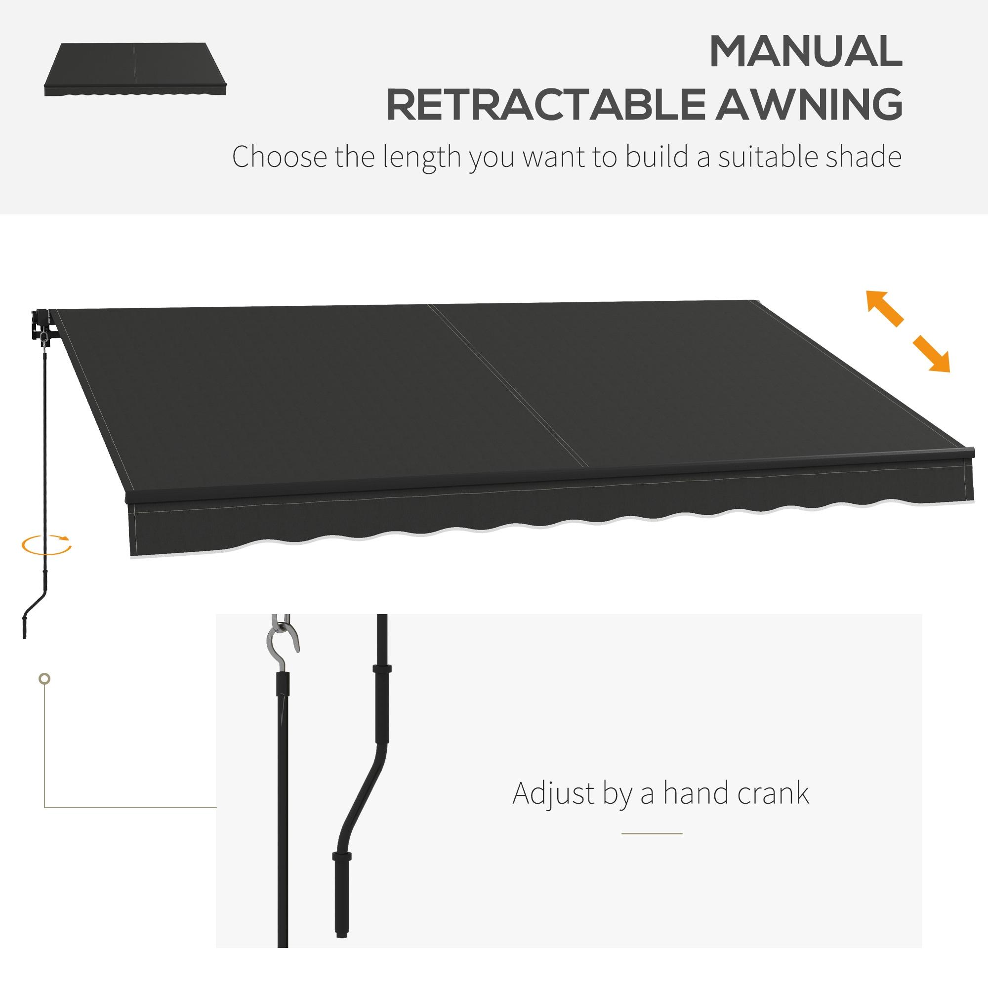 Outsunny 840-264V05CG awnings - View #4