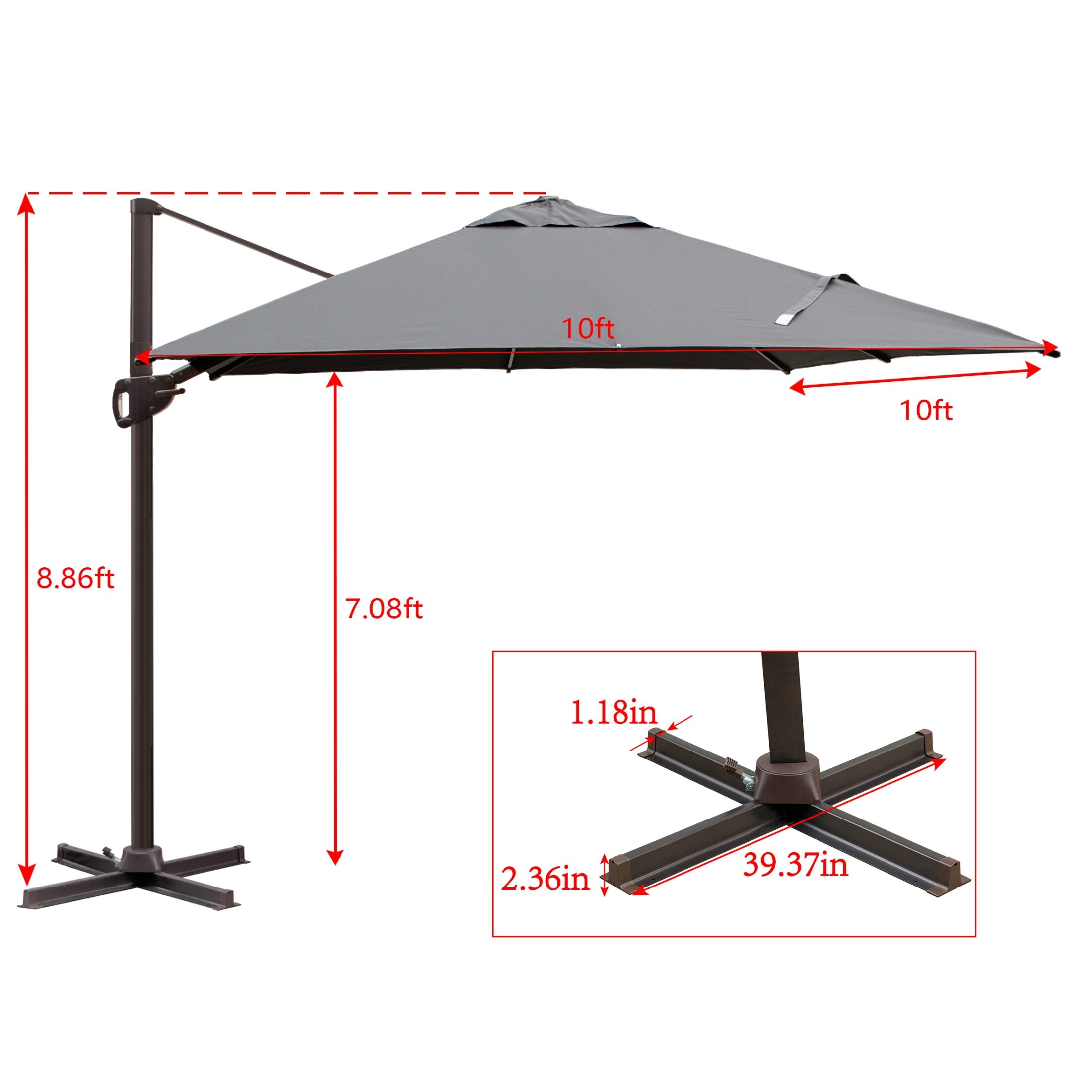 Crestlive Products CL-PU030DGY Umbrellas-2 - View #4