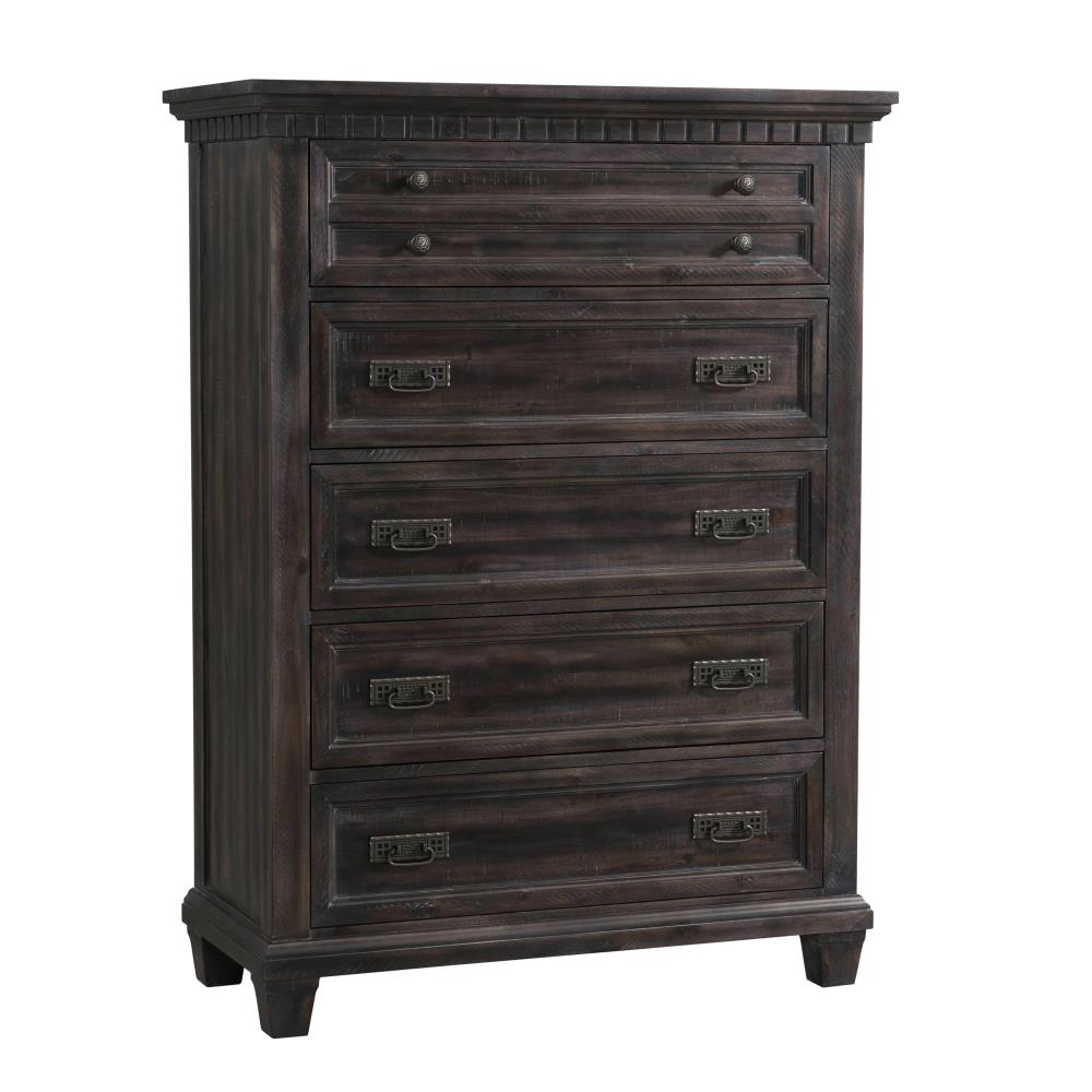 Steele Transitional King Bedroom Set in Smokey Gray Oak with LED Nightstand