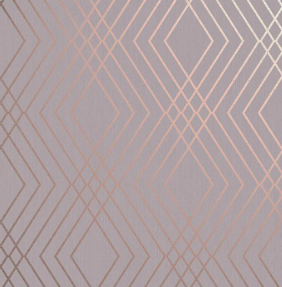 Fine Decor FD42604 Medley 56.4-Sq. Feet Grey Paper Geometric Unpasted Wallpaper